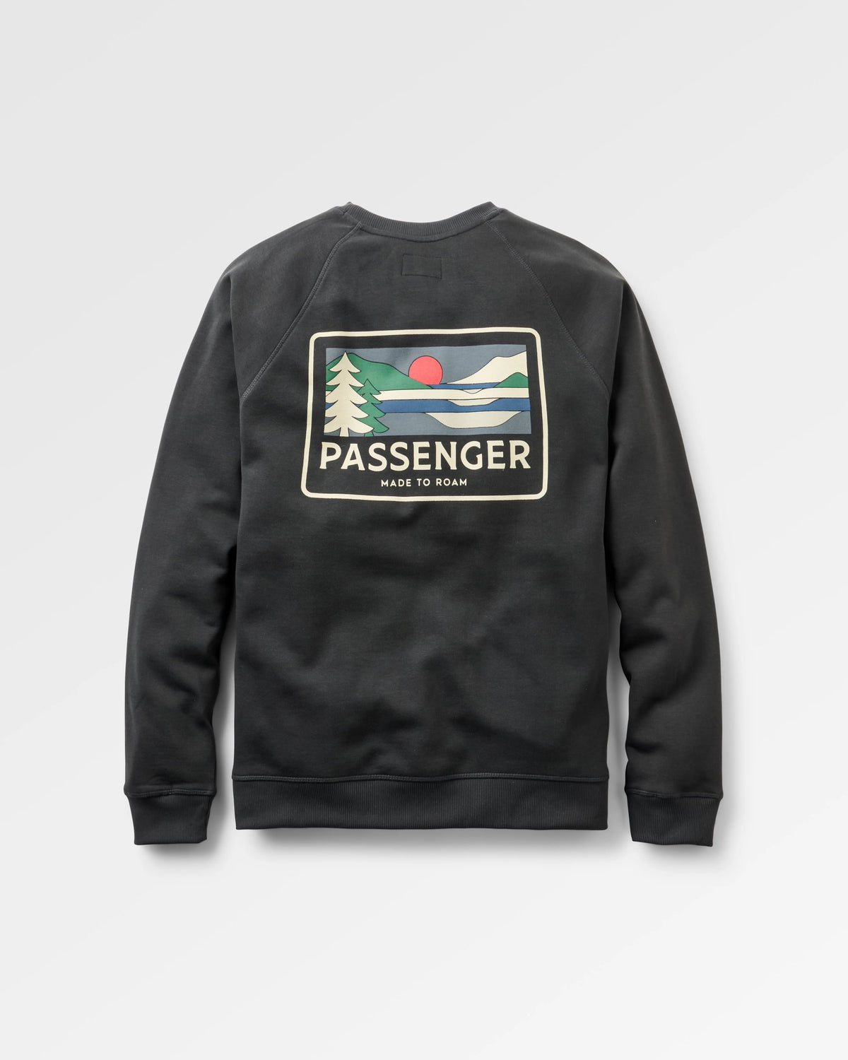 Roamer Men's Recycled Cotton Sweatshirt - Black - Flatlay