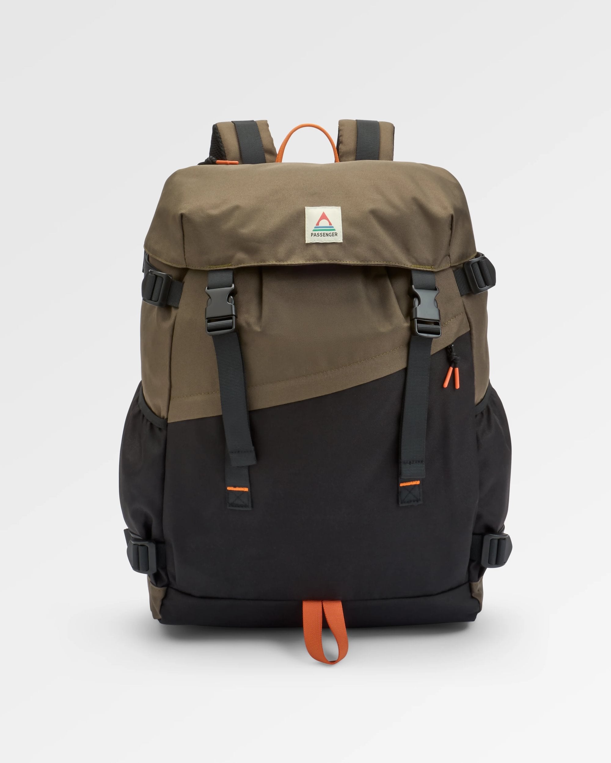 Boondocker Recycled 32L Backpack - True Black/ Khaki - Flatlay