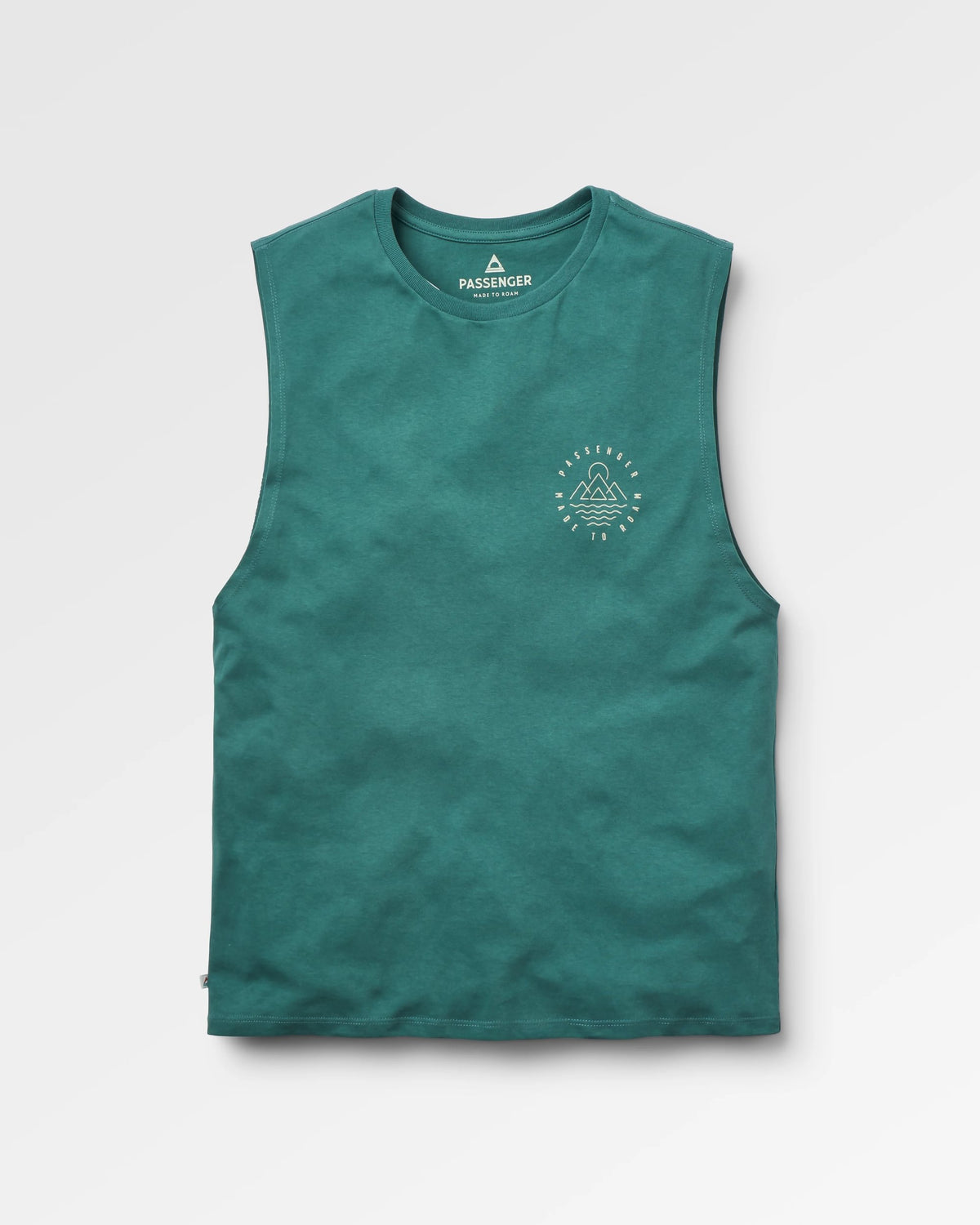 Escapism Recycled Cotton Vest - Deep Ocean - Flatlay