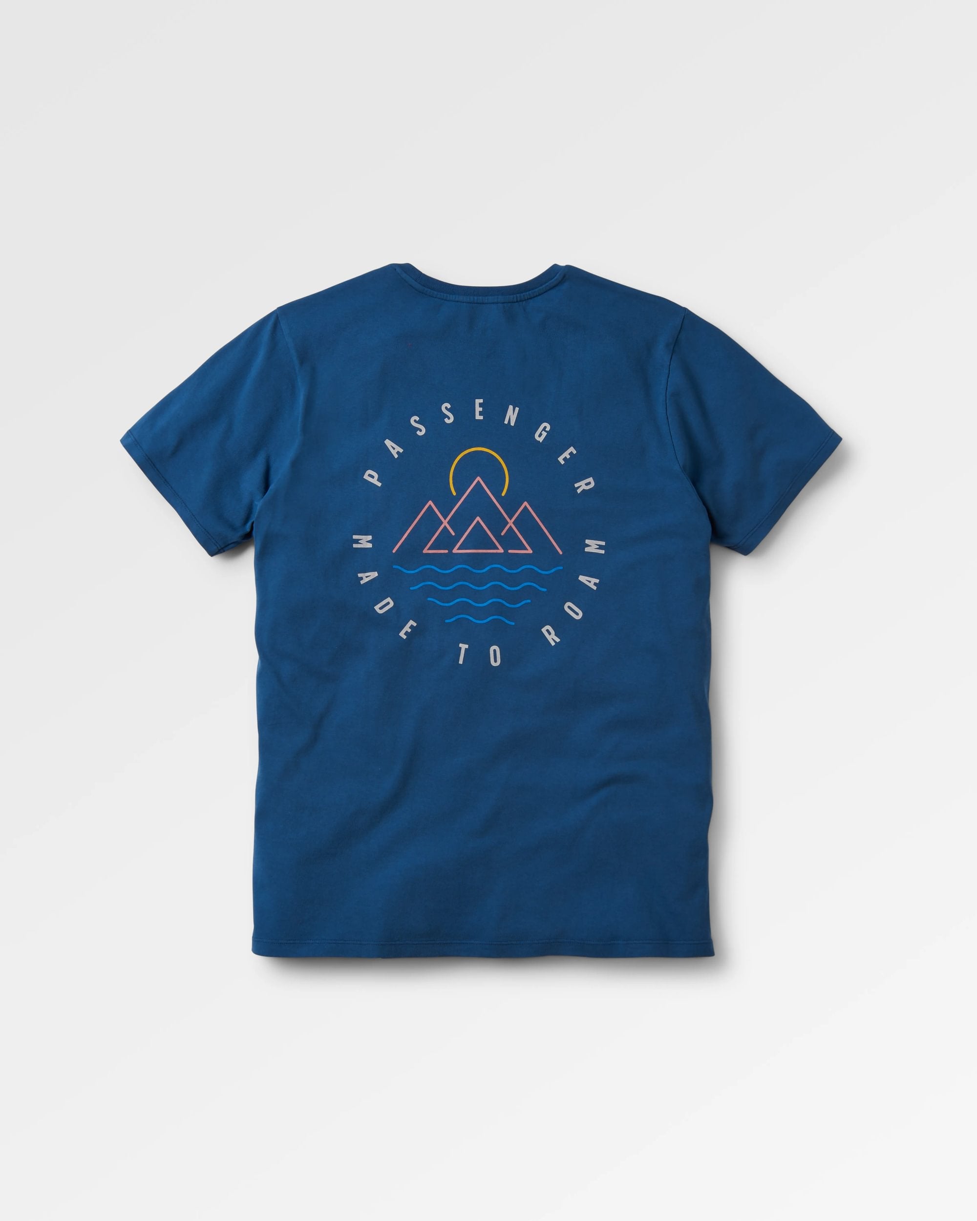 Escapism Recycled Cotton T-Shirt - Dark Denim - Flatlay