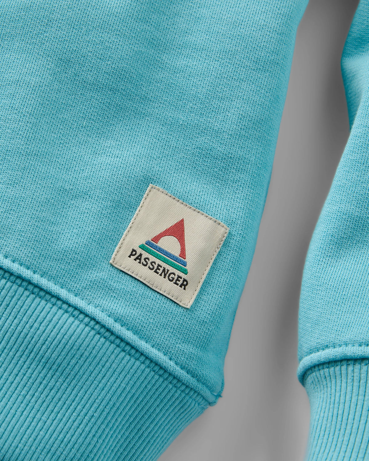 Heritage Recycled Cotton Relaxed Fit Sweatshirt - Retro Blue - Flatlay
