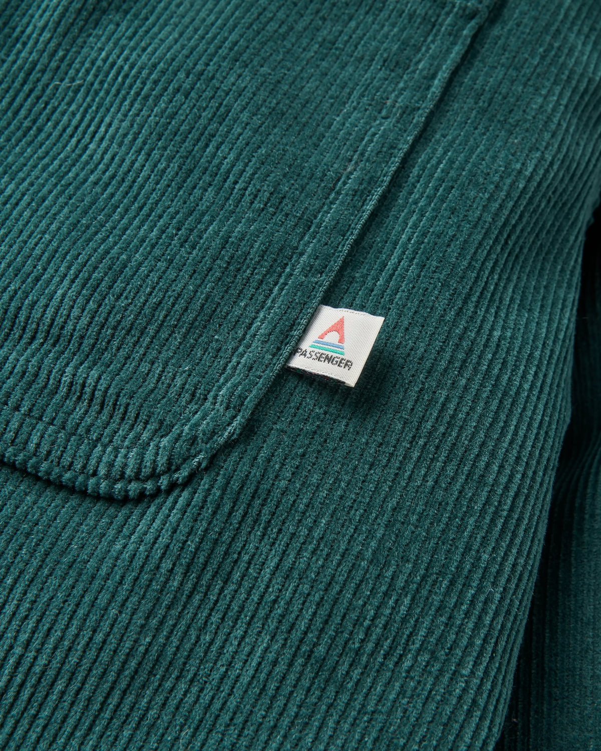 Kodiak Sherpa Lined Cord Overshirt - Dark Fern - Flatlay