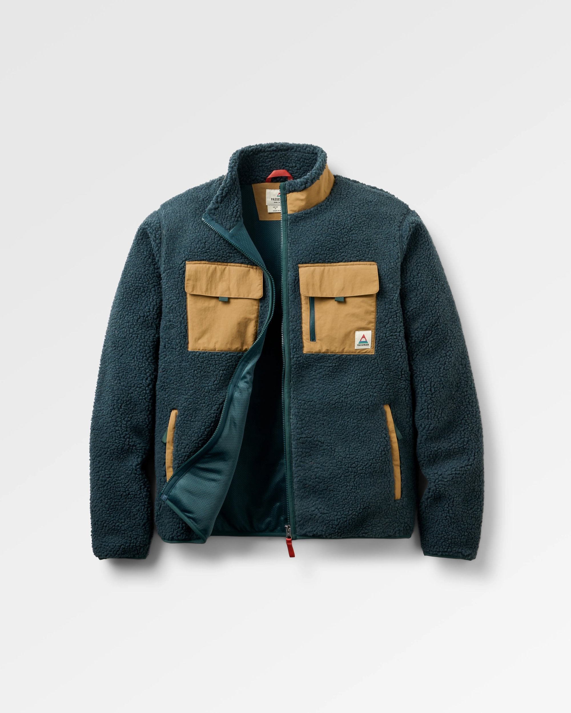 Valiant Deep Pile Fleece - Dark Fern - Flatlay