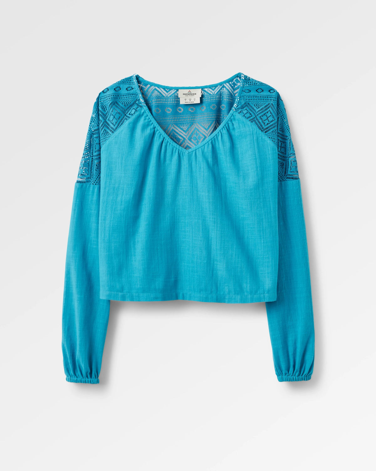 Flurry LS Woven Top - Bluejay - Flatlay