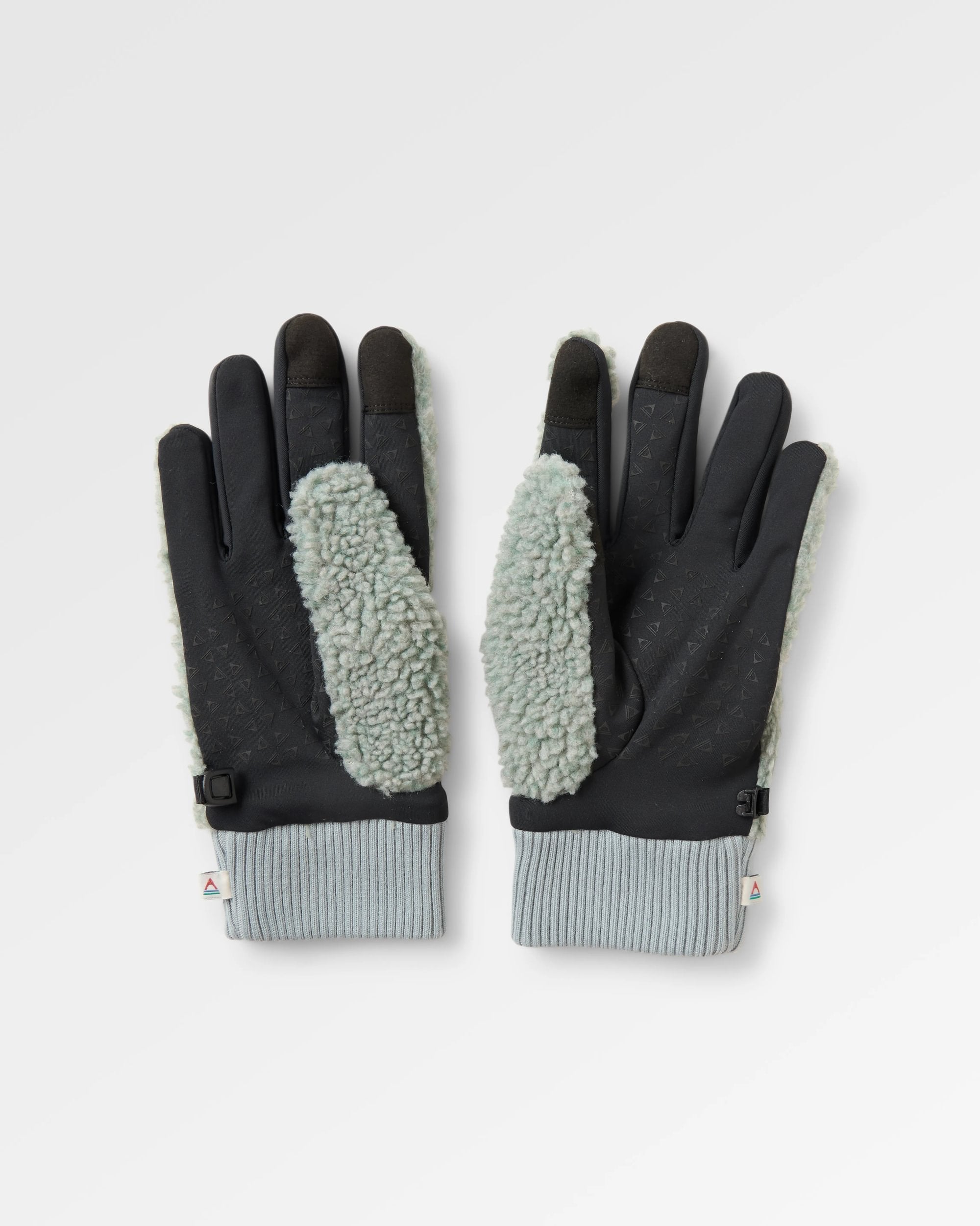 Snowfall Sherpa Gloves - Pistachio - Flatlay