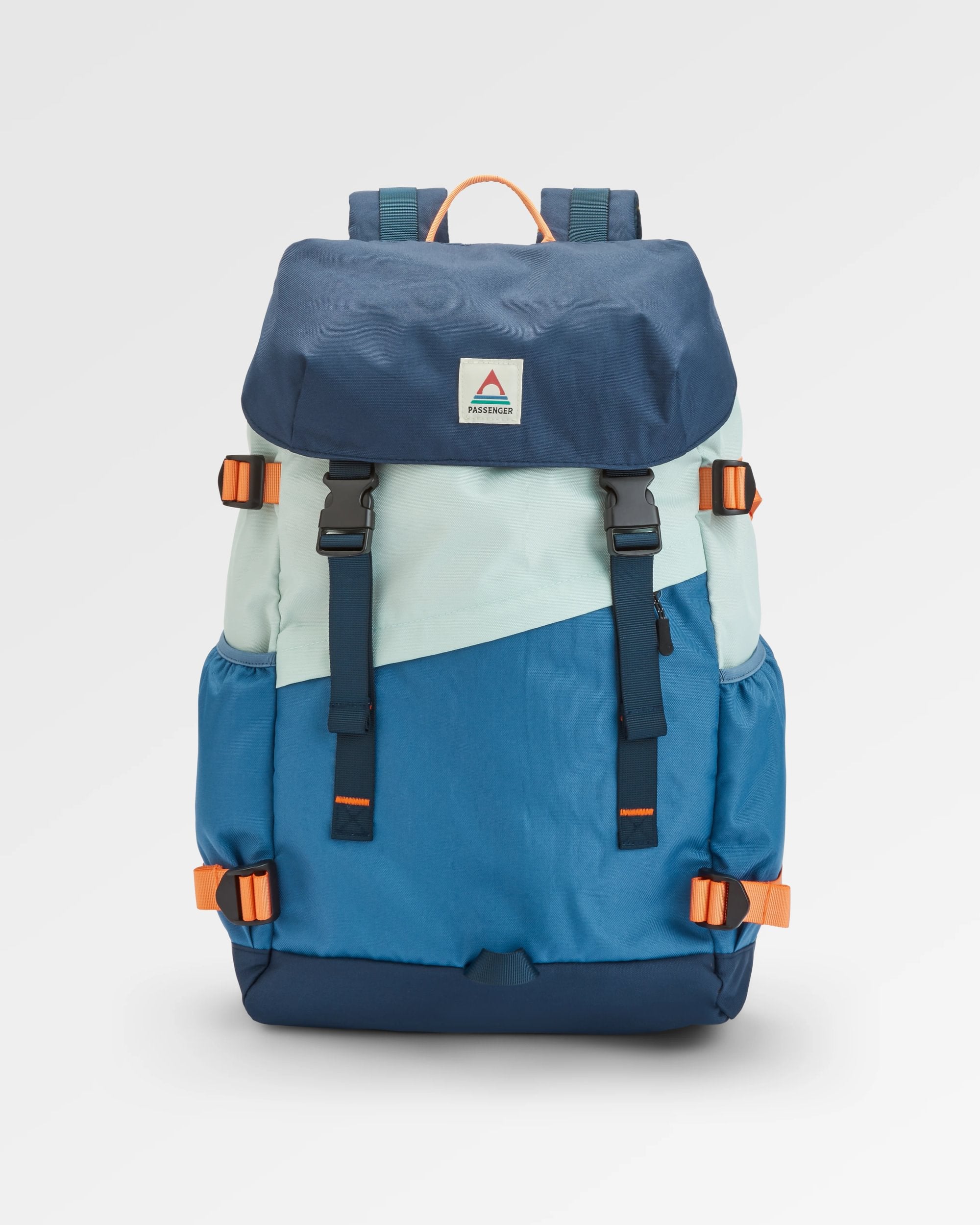 Boondocker Recycled 26L Backpack - Rich Navy/Surf Spray/Moonlight Blue - Flatlay