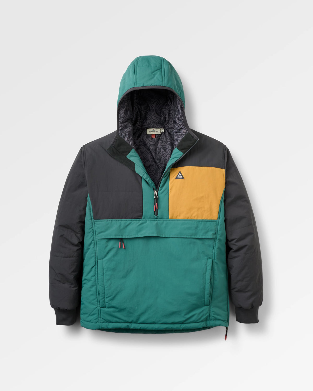 Oceanic Insulated Anorak - Faded Black/Deep Ocean - Flatlay
