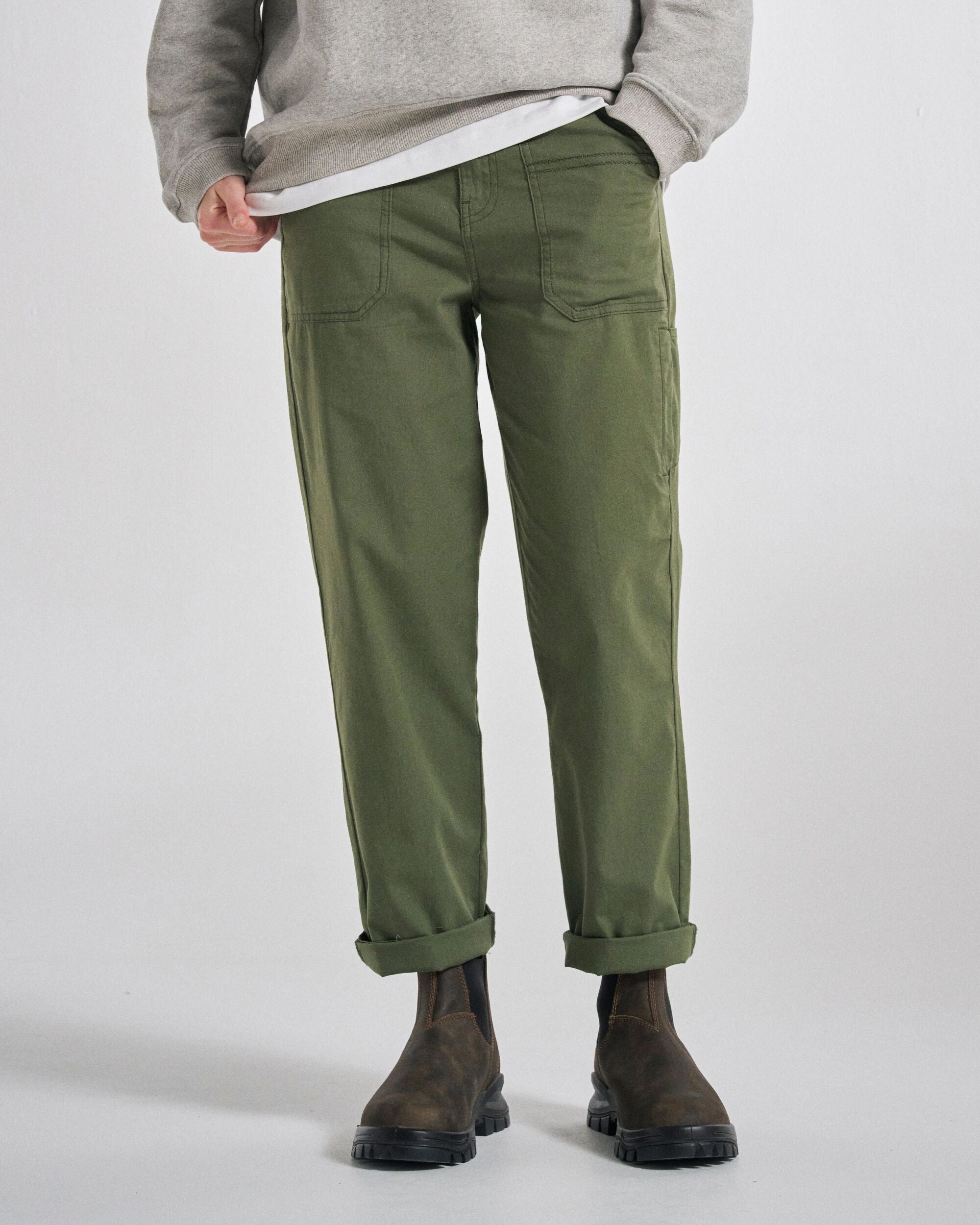 Talis Light Casual Trouser - Wild Green - Studio Model