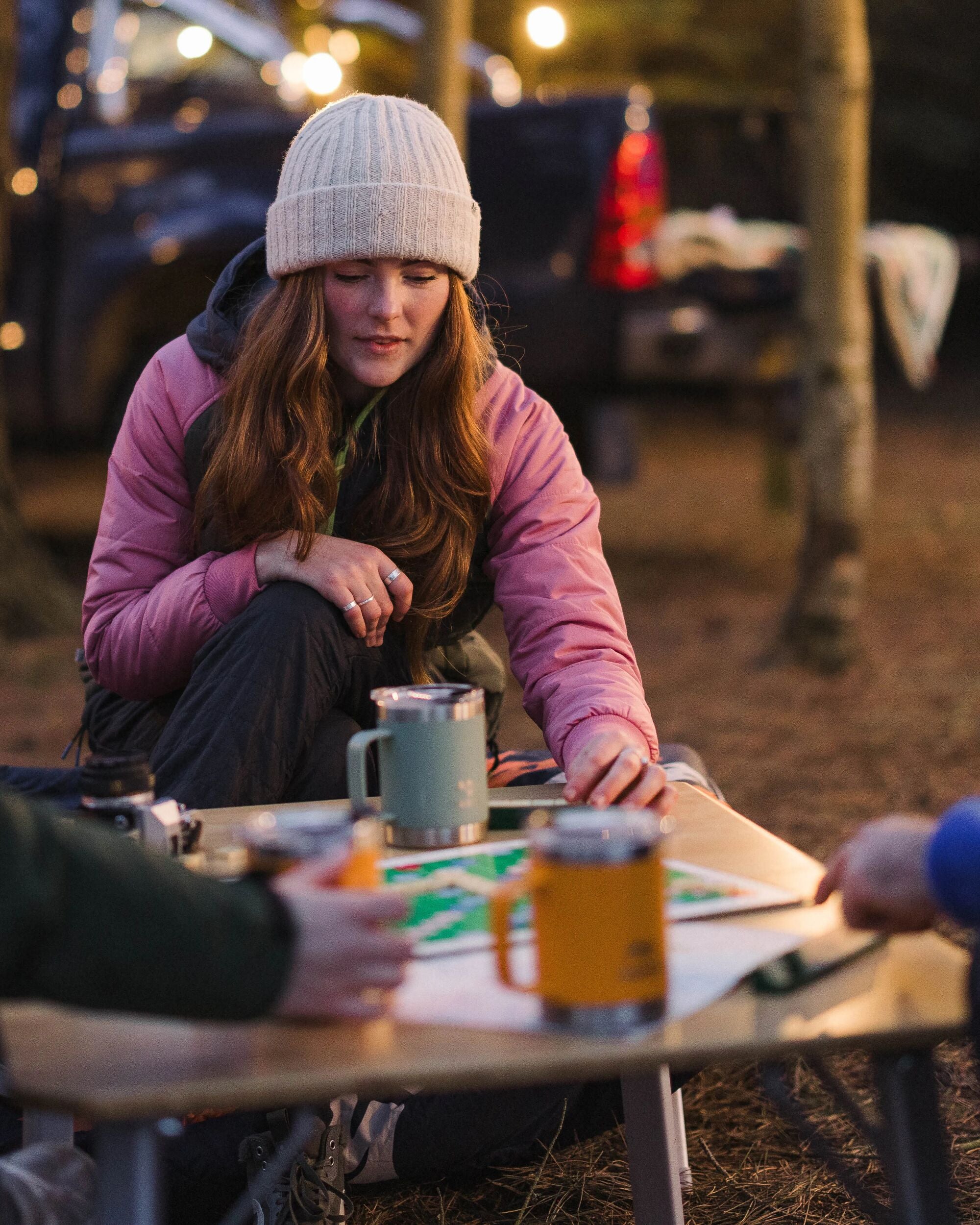Dometic GO Compact Camp Table - Sandy Brown - Lifestyle