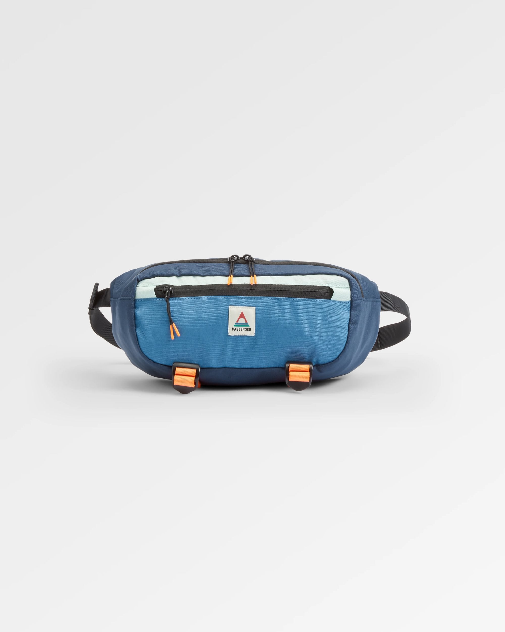 Boondocker Recycled Hip Pack - Rich Navy/Surf Spray/Moonlight Blue - Flatlay