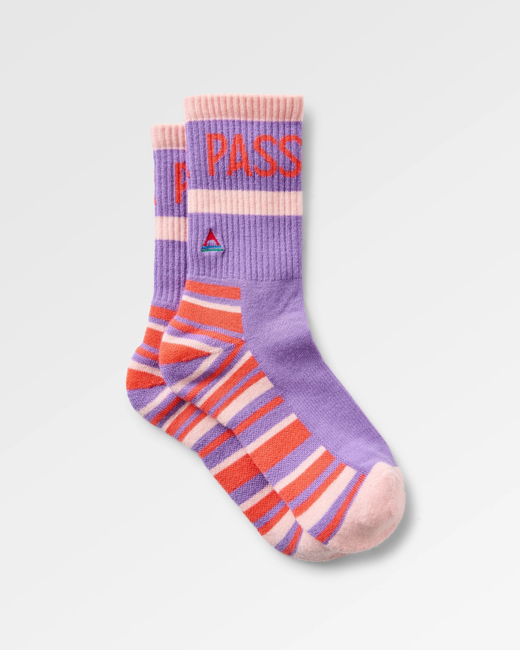 Tahoma Active Socks - Purple Indigo - Flatlay