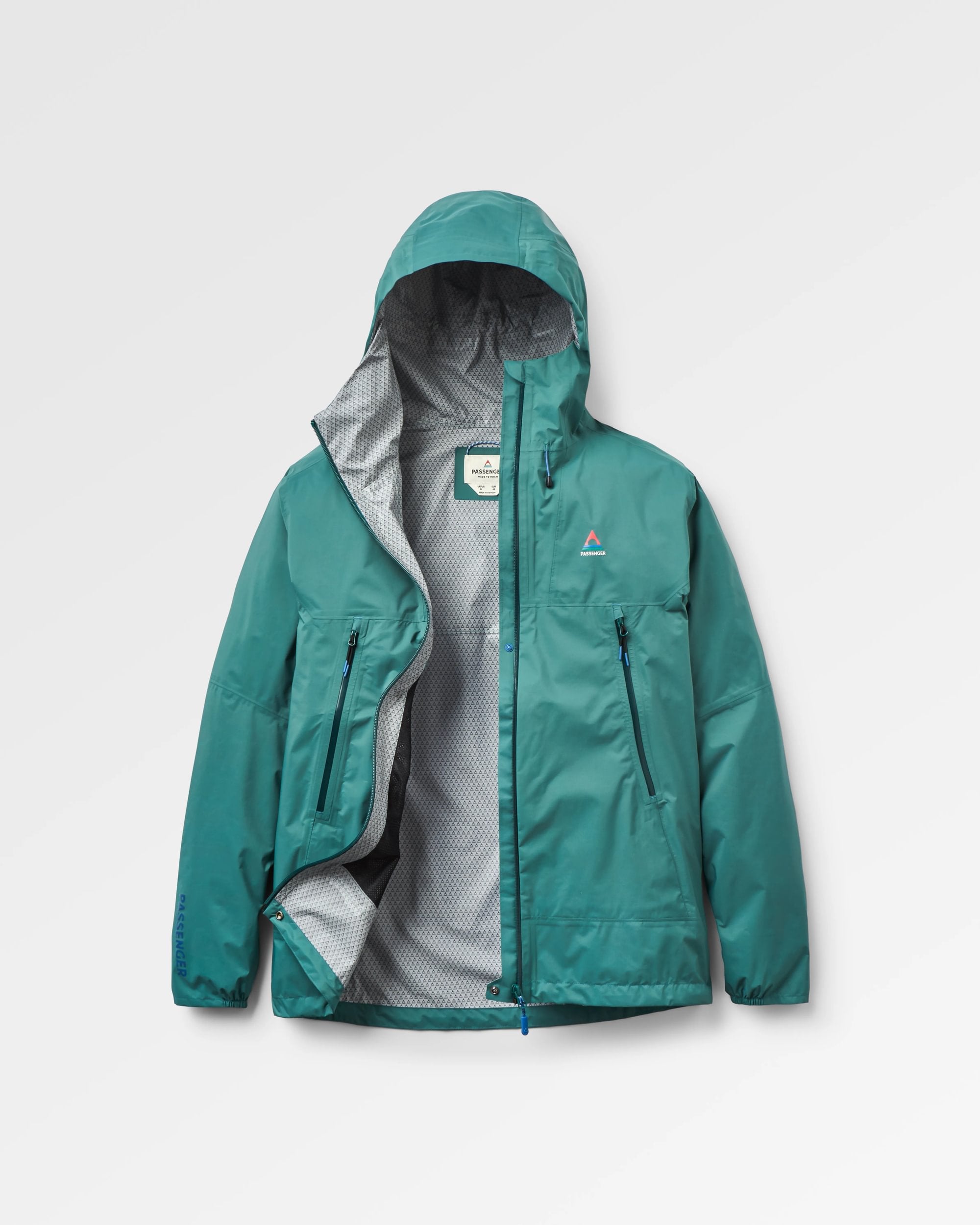 Trailscape Light Men's Recycled Waterproof Jacket - Deep Ocean - Flatlay