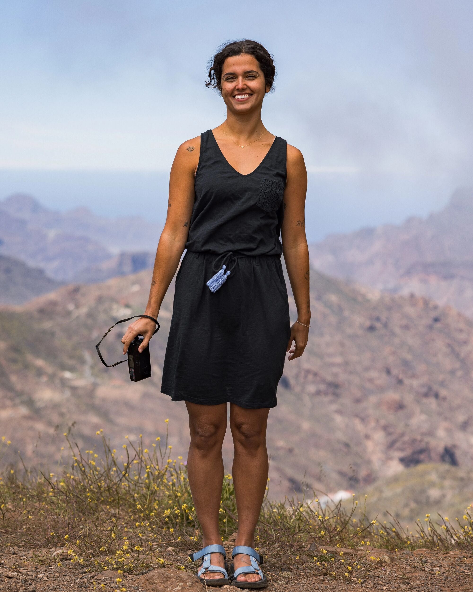 Rivergate Recycled Cotton Dress - Black - Lifestyle