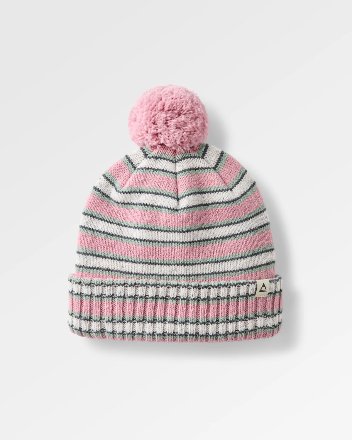 Goldglow Knit Bobble Hat - Pink Haze - Flatlay