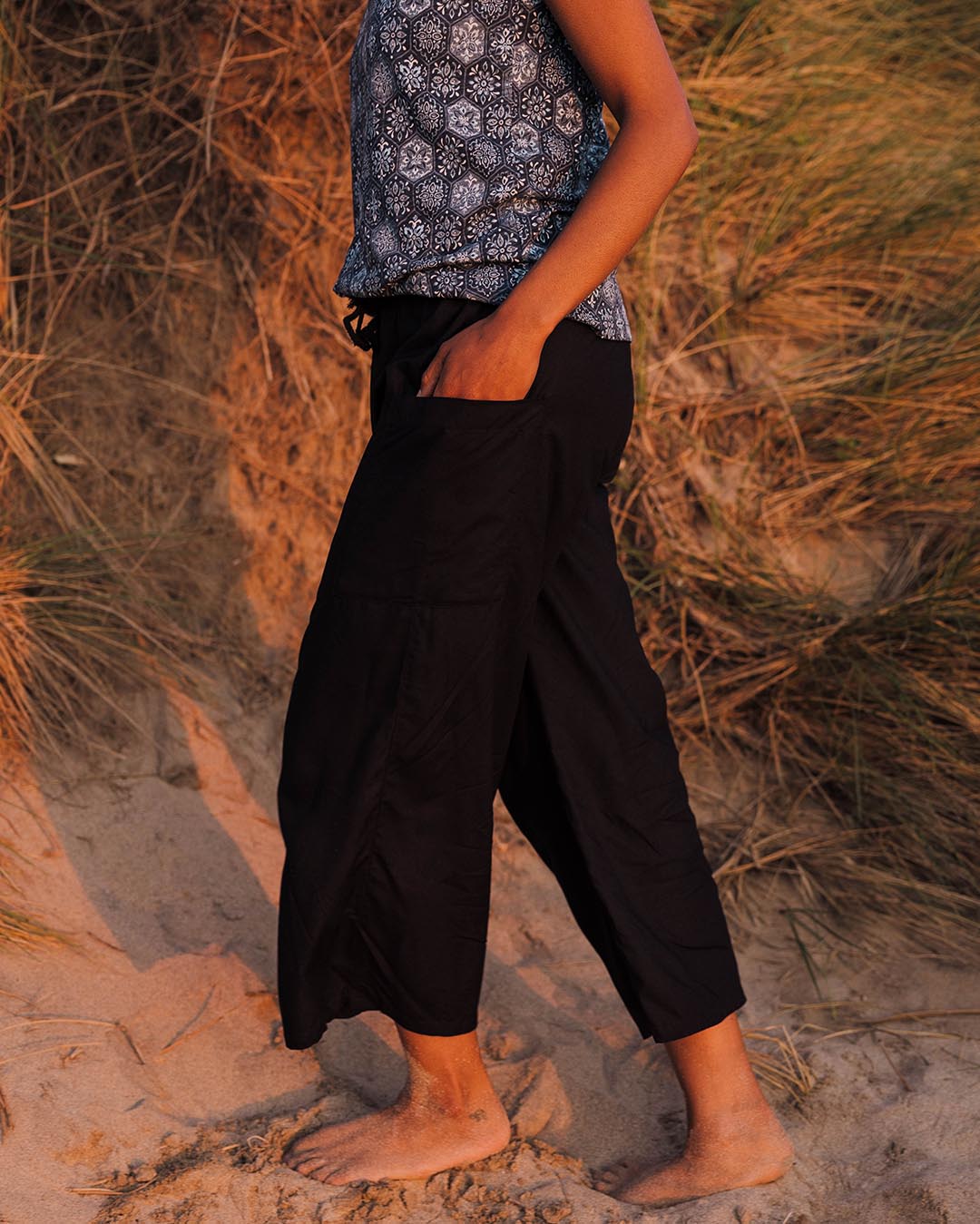 Hazel Organic Trouser - Black