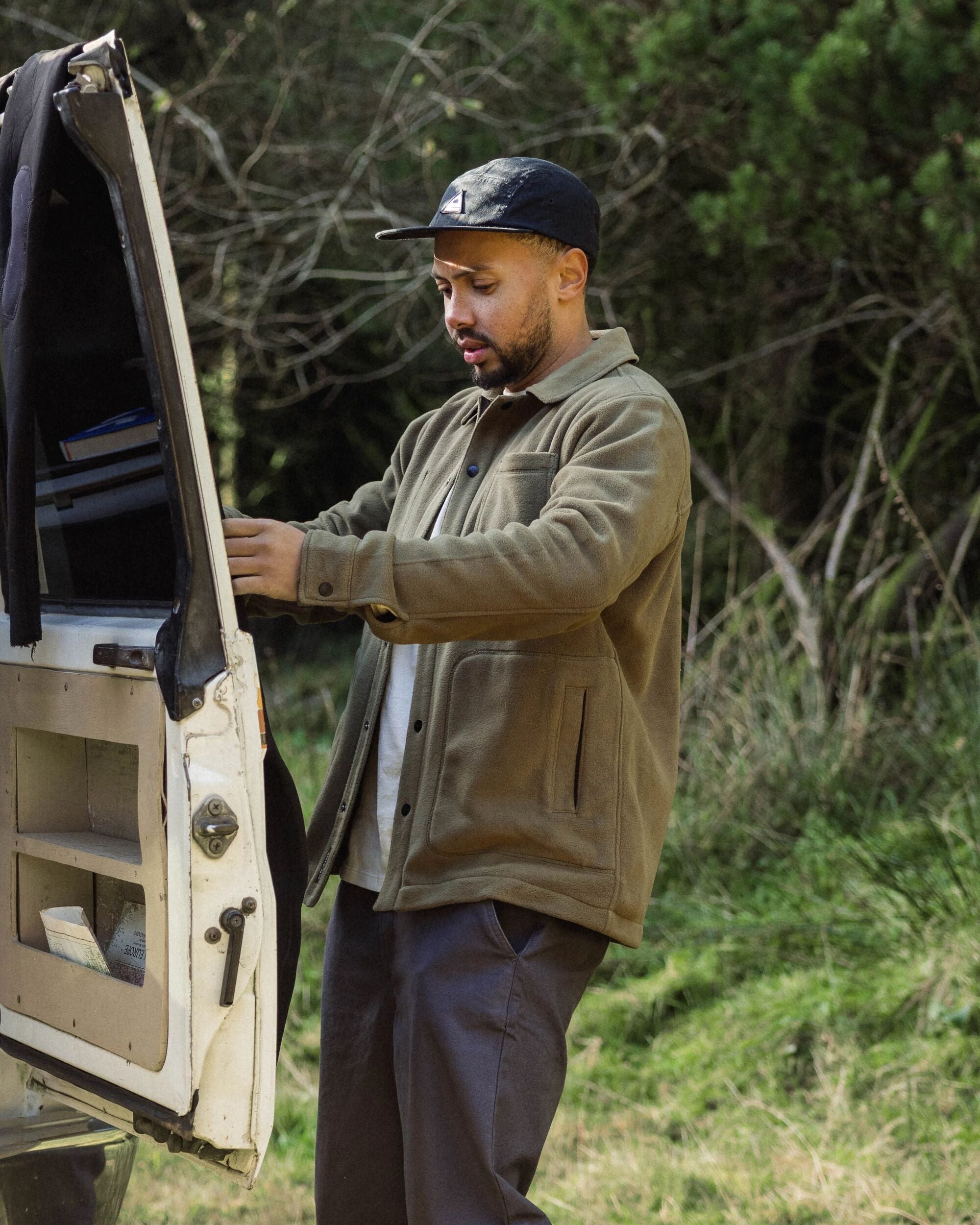 Adapt Recycled Polartec® Overshirt - Dark Olive - Lifestyle