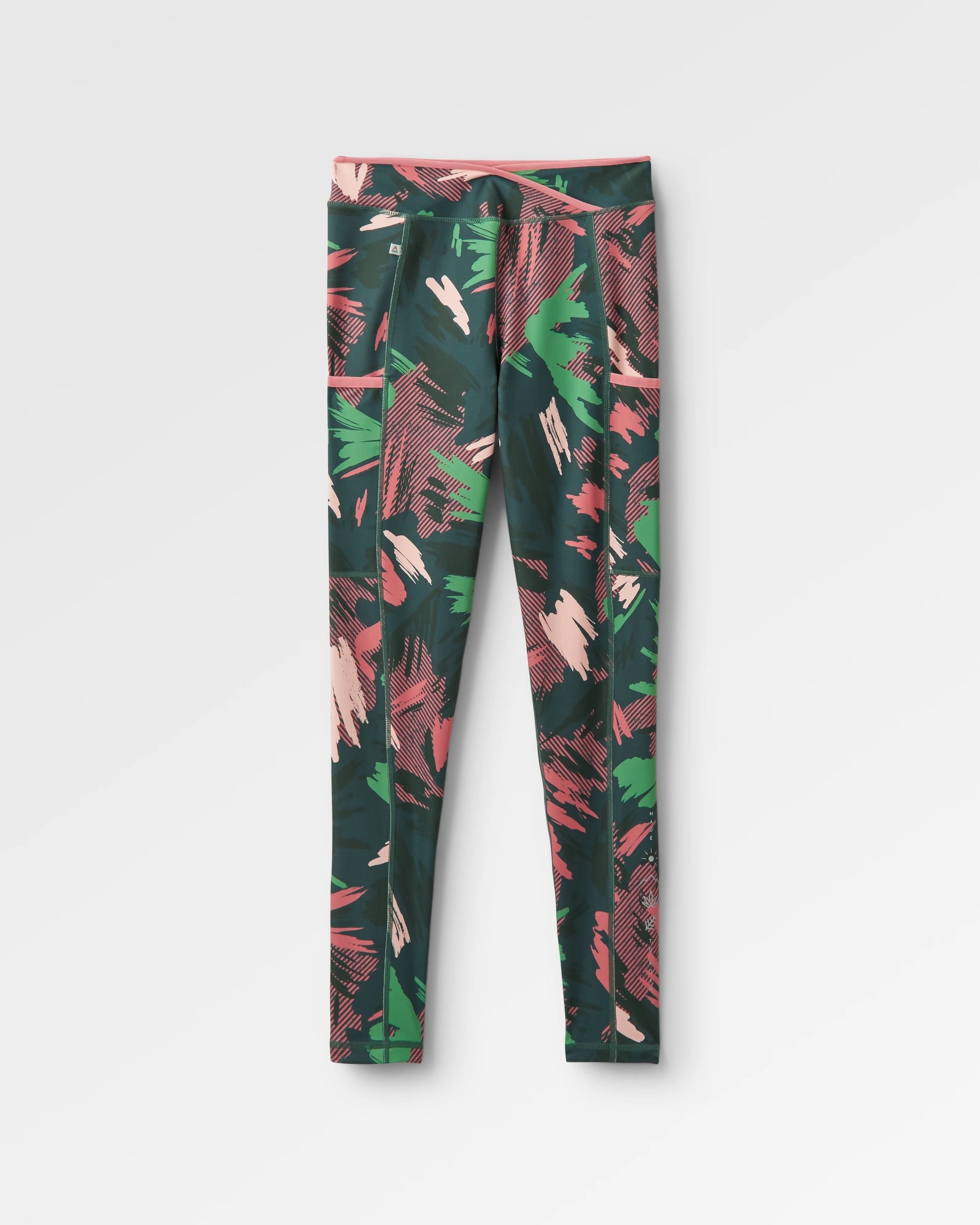 Mantra Recycled Active Legging - Abstract Mountain Fir Tree - Flatlay