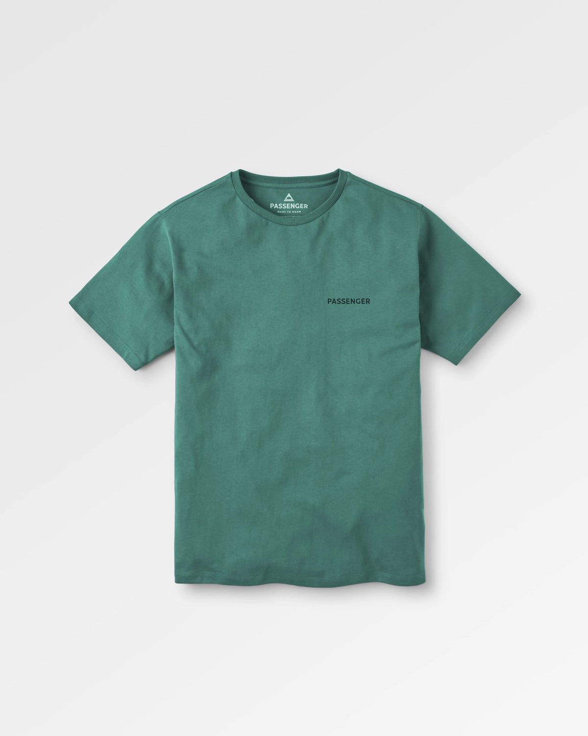 Roamer Recycled Cotton T-Shirt - Deep Ocean - Flatlay