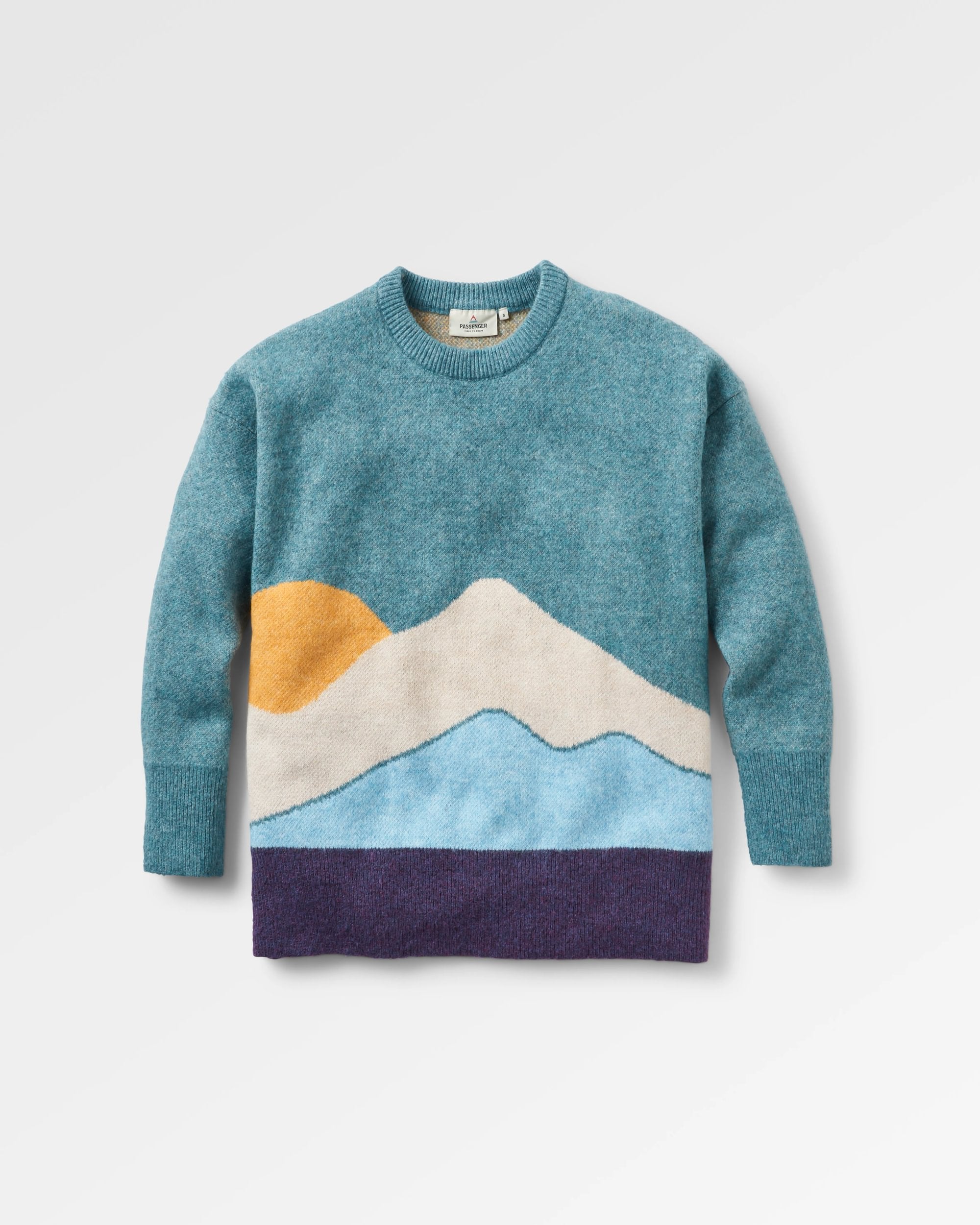 Vista Recycled Knitted Jumper - Arctic - Flatlay