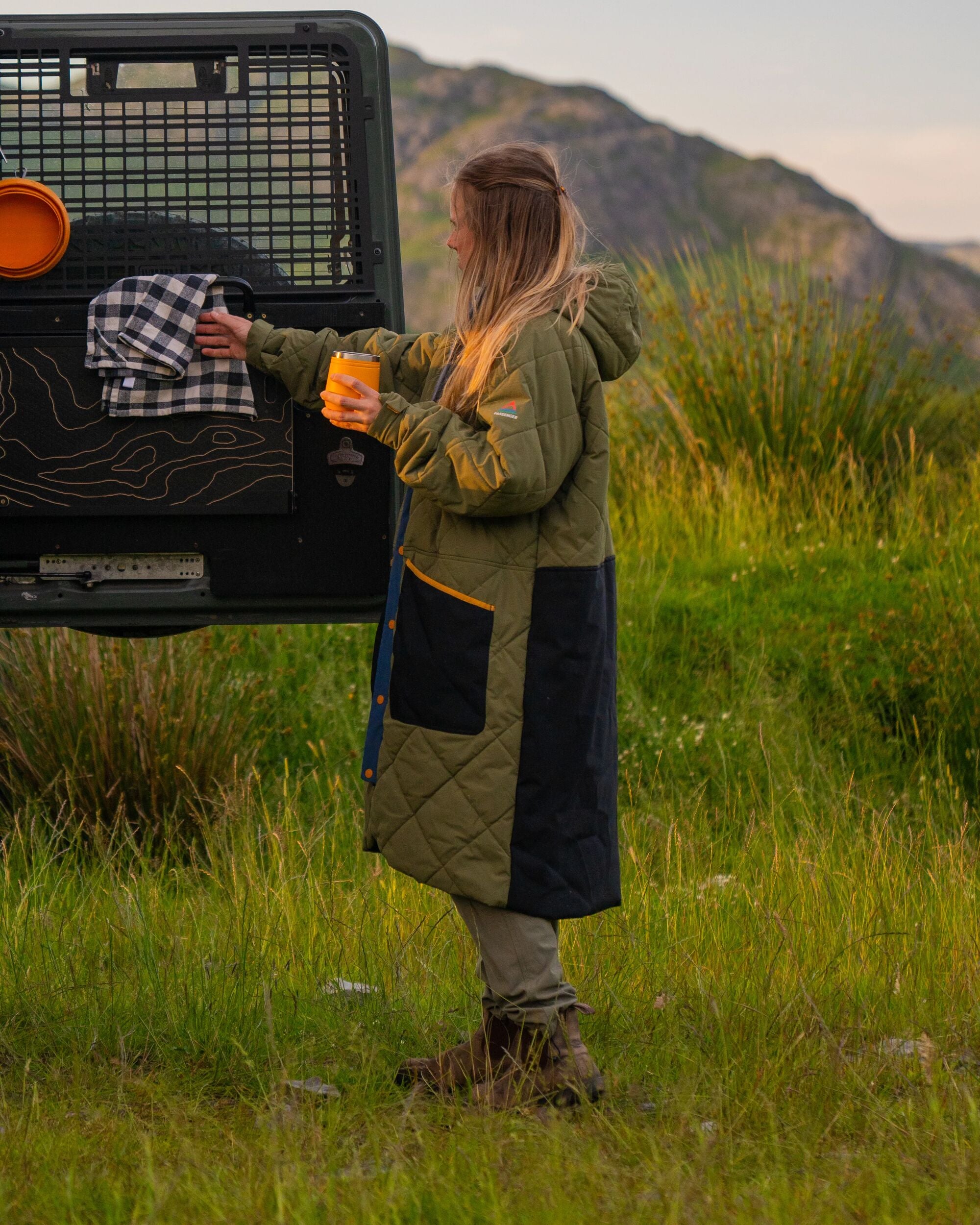 Campscape Recycled Fleece Lined Parka - Black/Khaki - Lifestyle - Female