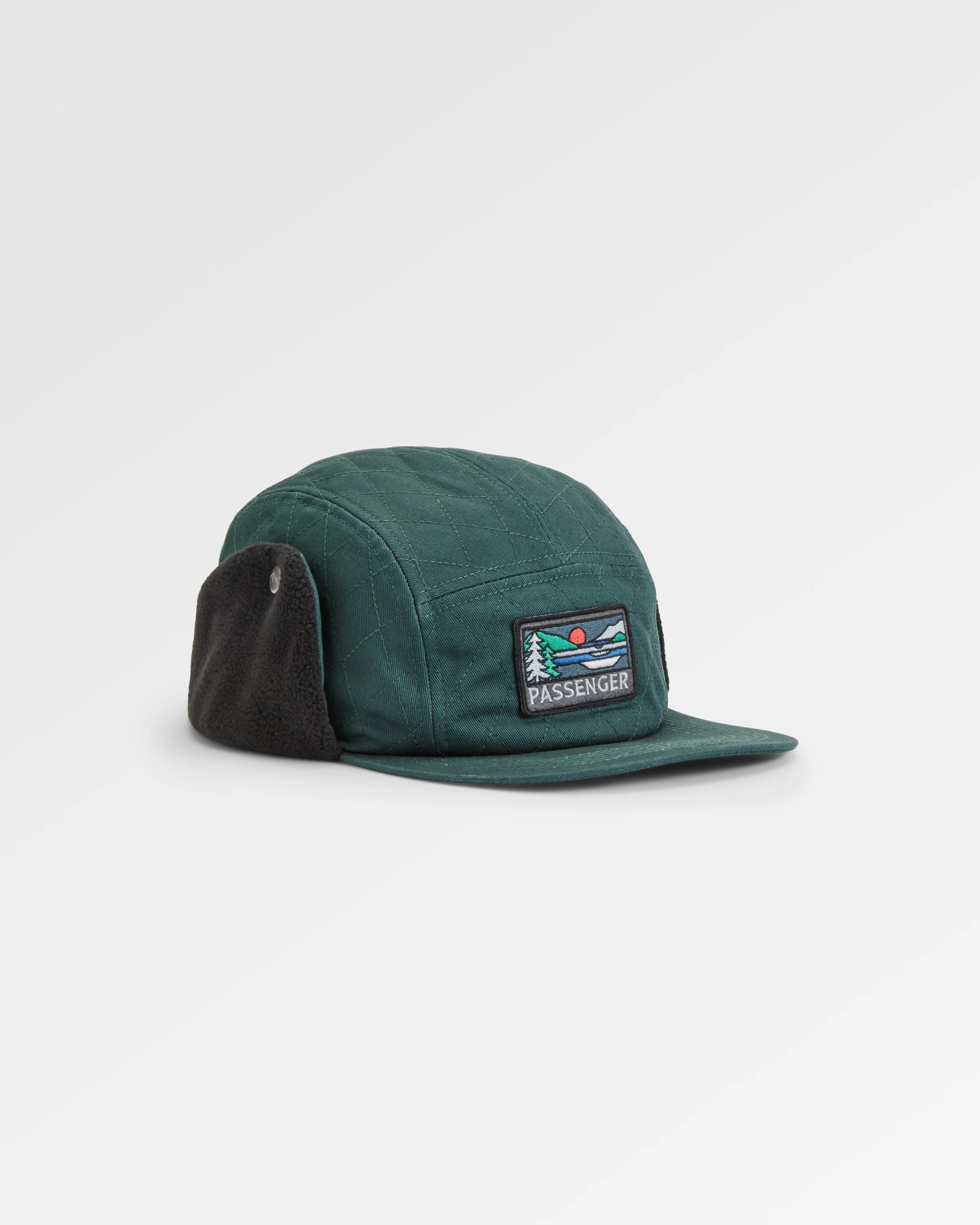 Nightfall Recycled Polar Fleece Lined Hat - Dark Fern - Flatlay