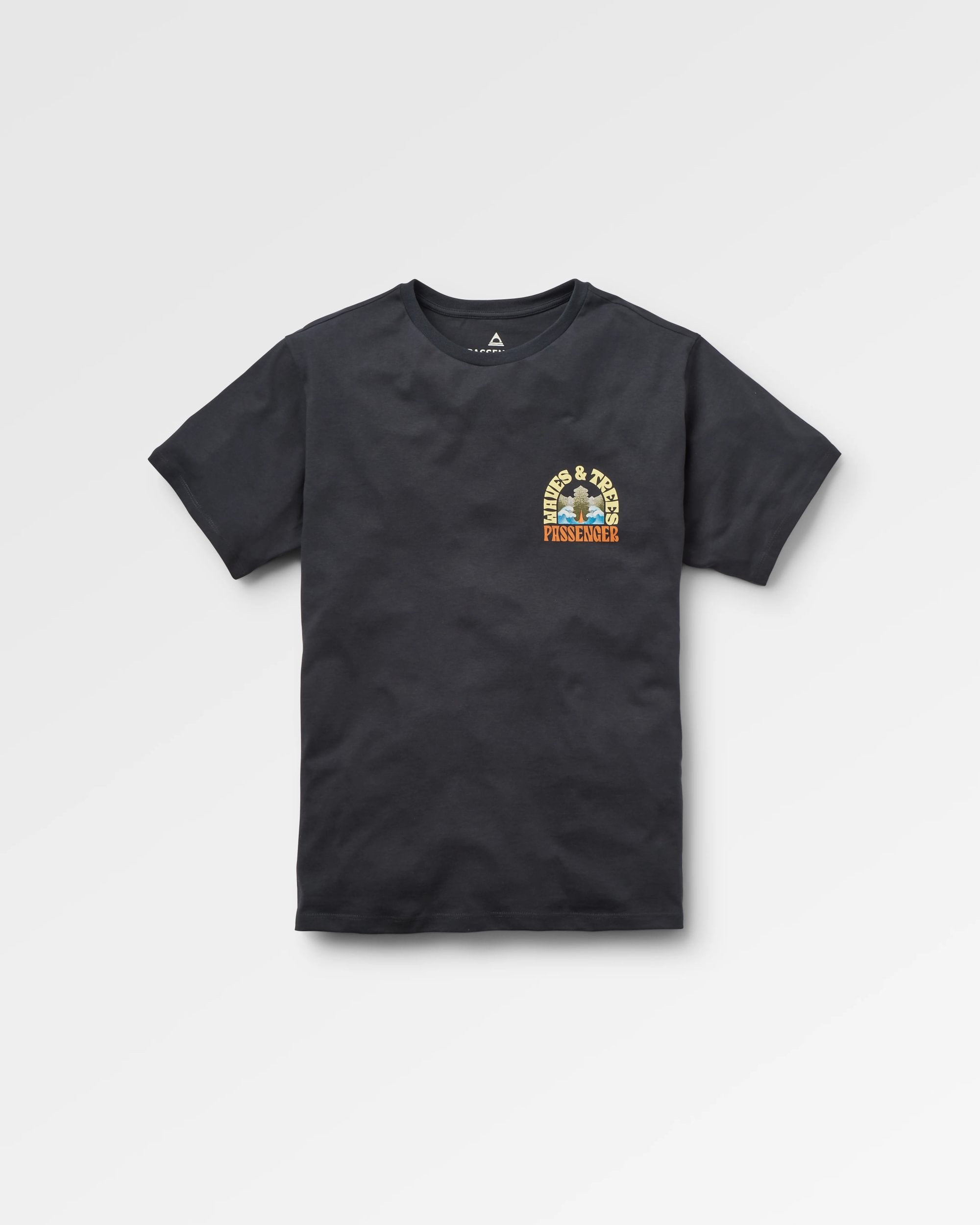 Outsiders Recycled Cotton T-Shirt - Black - Flatlay