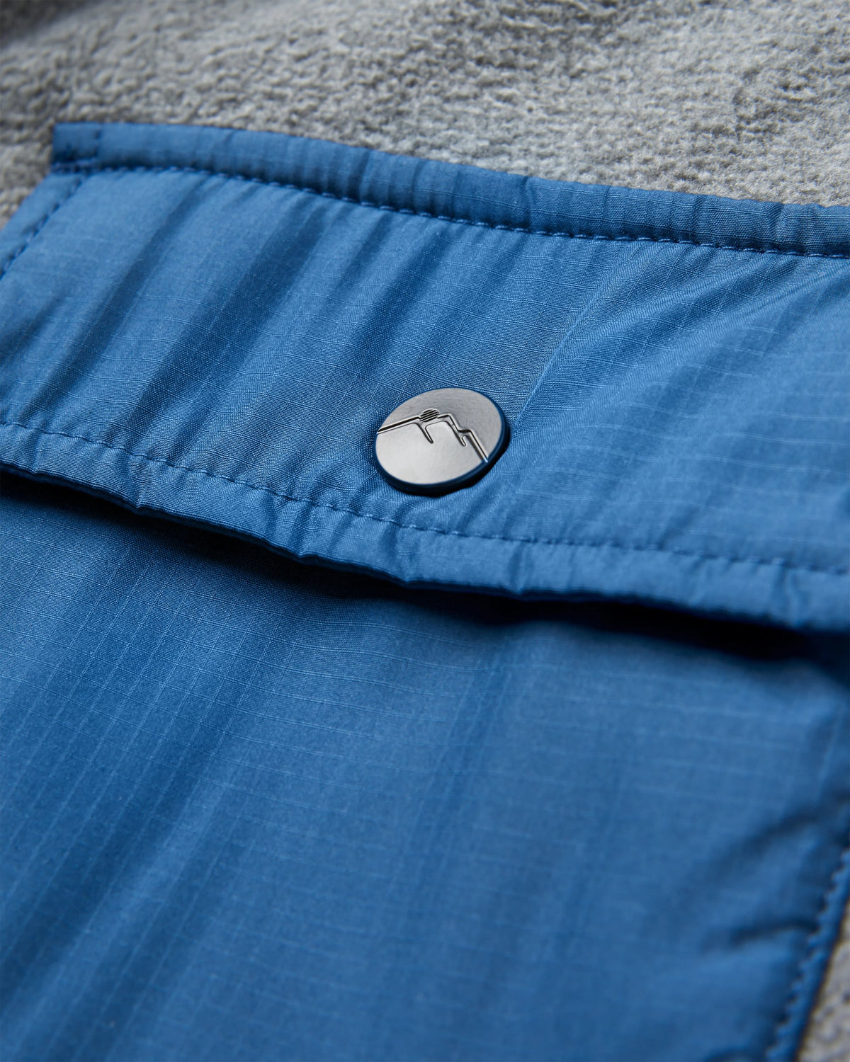 Firelight Sherpa Lined Overshirt - Grey Marl - Flatlay
