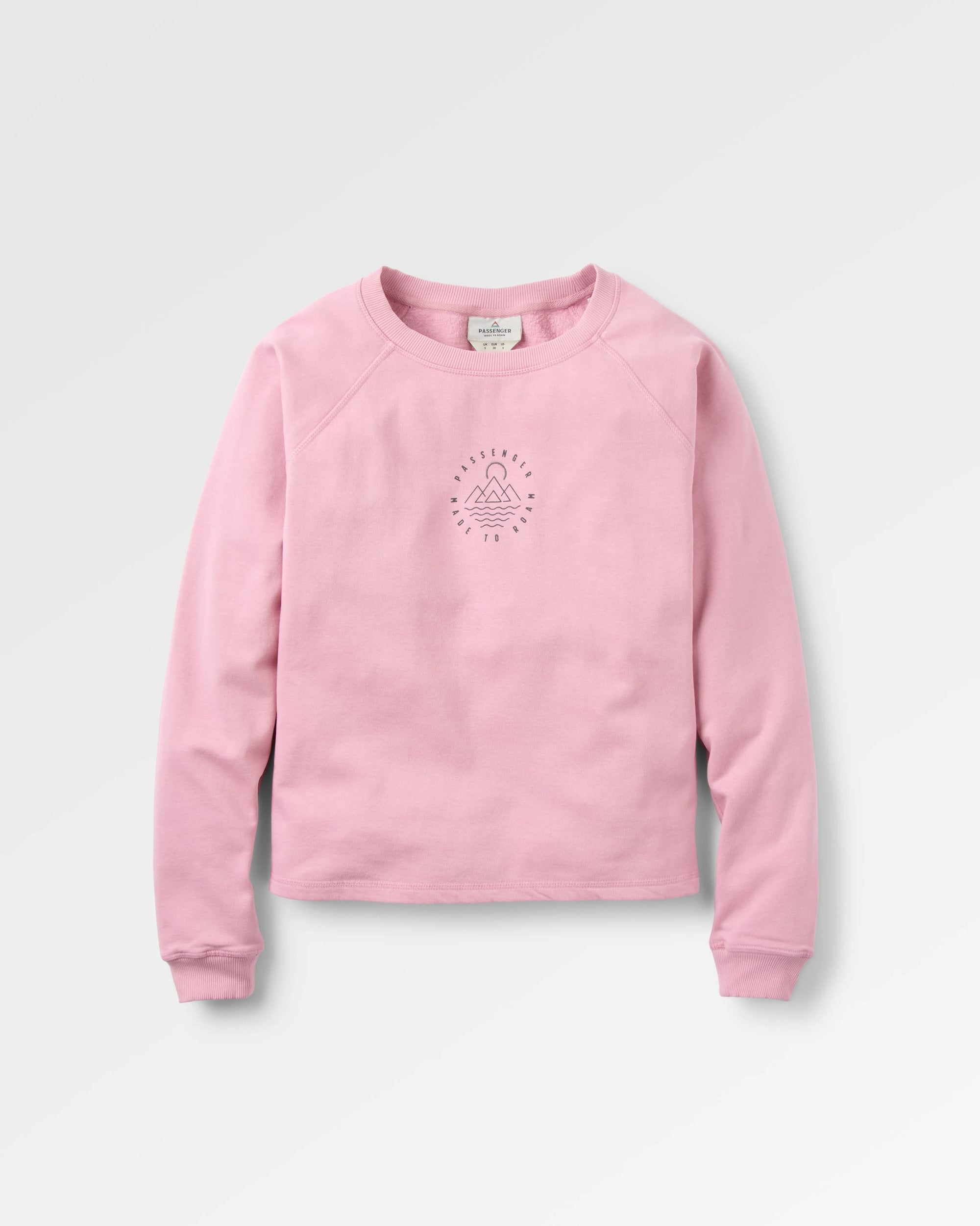 Remote Recycled Cotton Sweatshirt - Pink Haze - Flatlay
