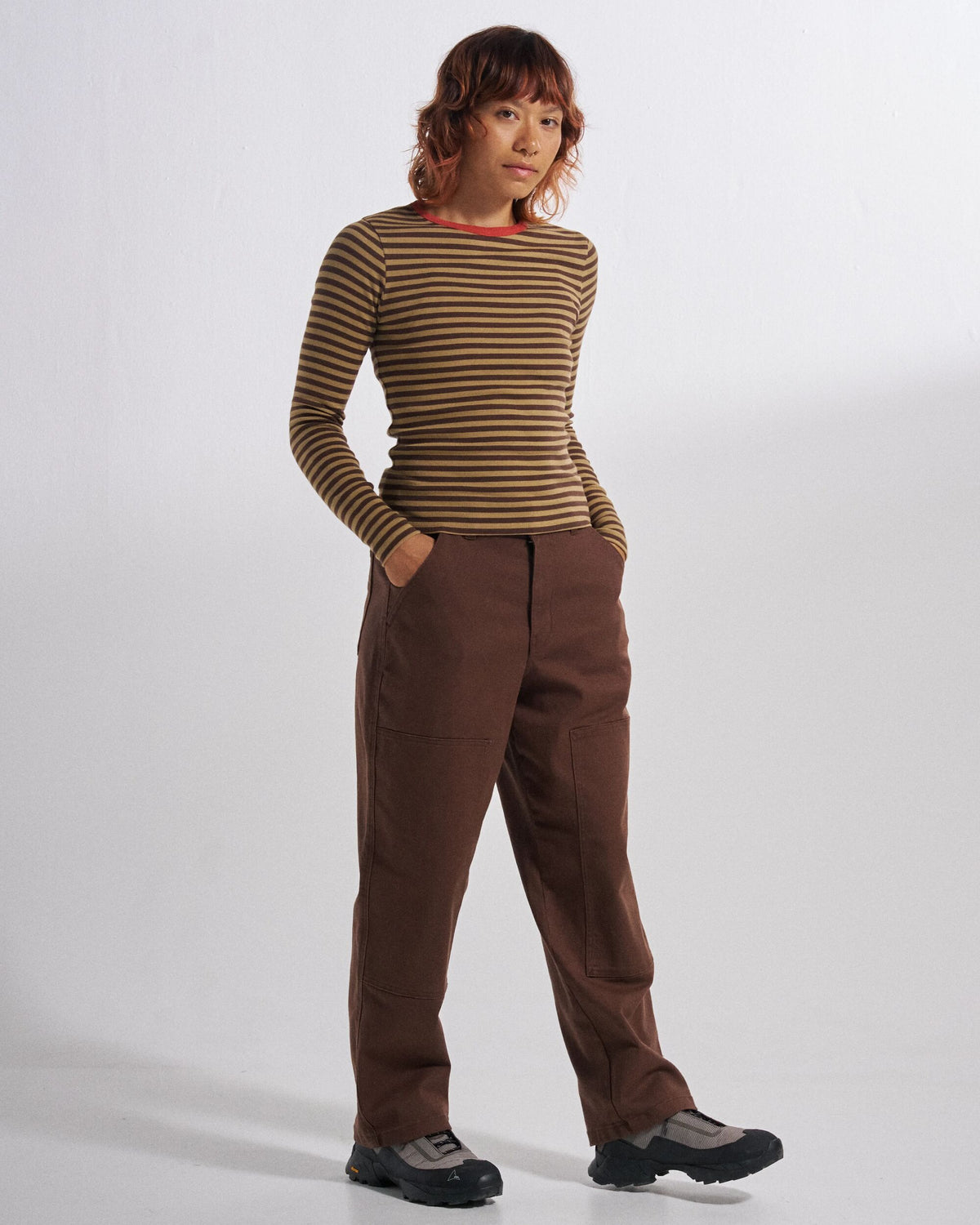 Fortuna Trouser - Chestnut - Studio Model