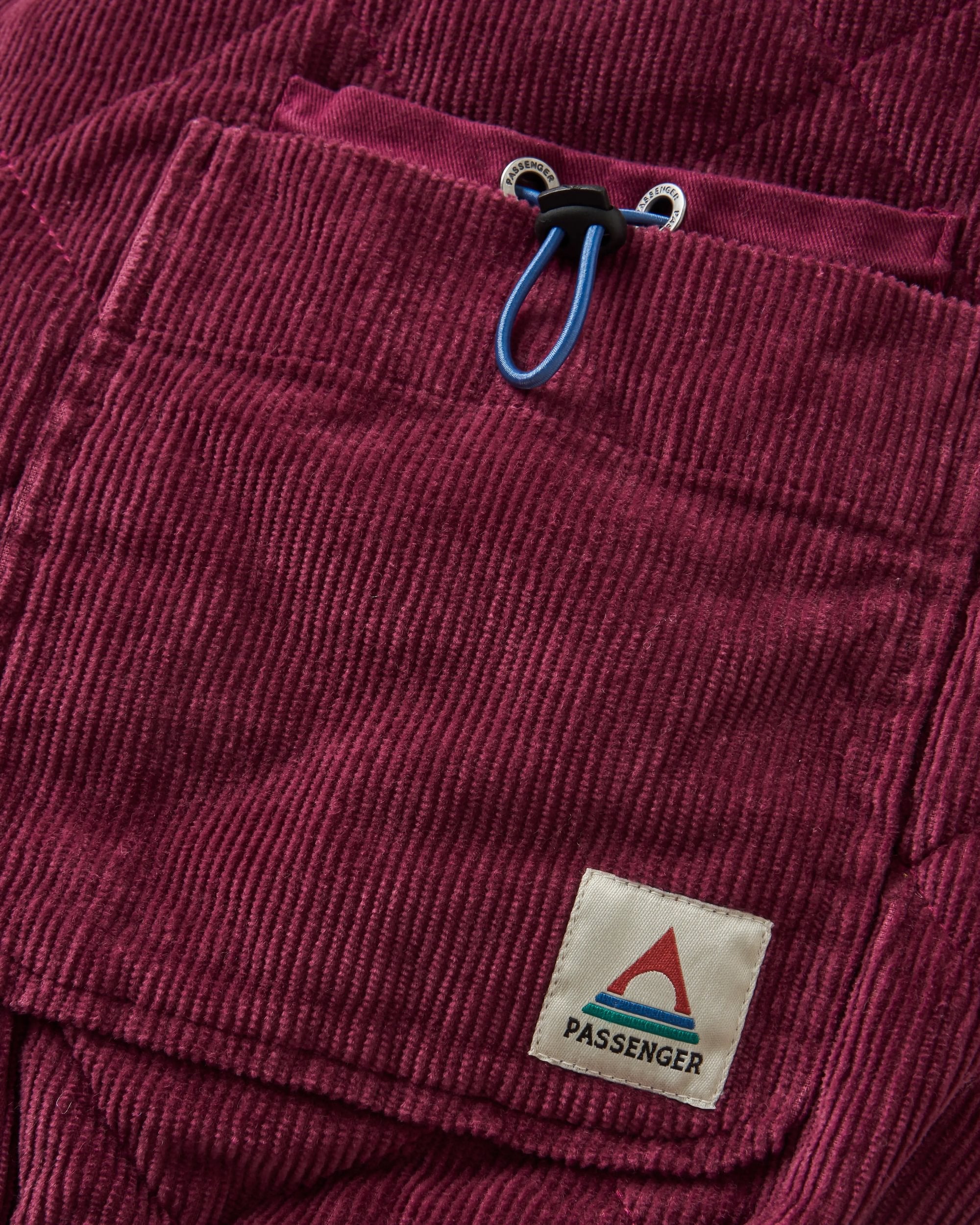 Lucia Quilted Cord Jacket - Fig - Flatlay