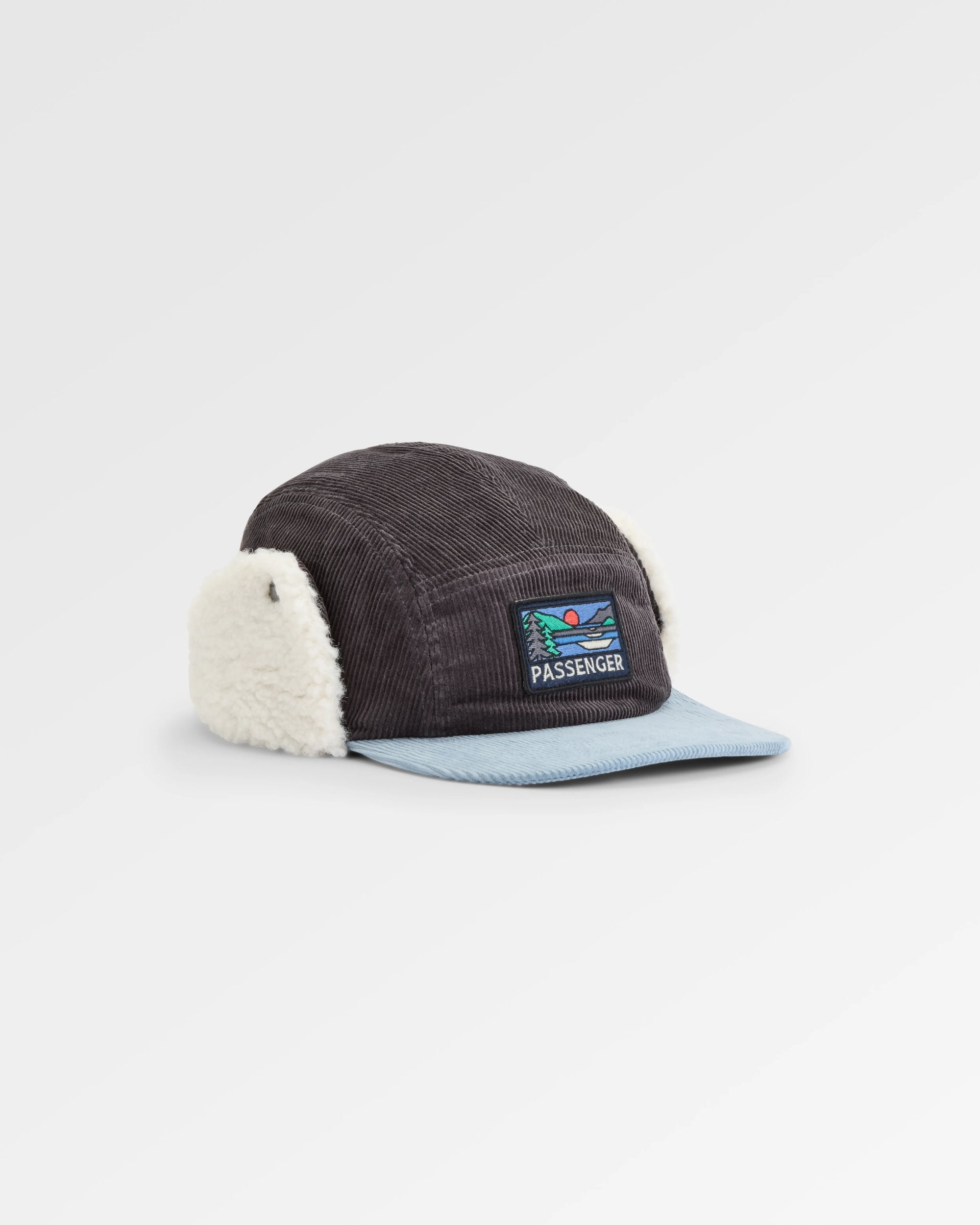 Daytime Recycled Cotton Sherpa Lined Hat - Charcoal - Flatlay