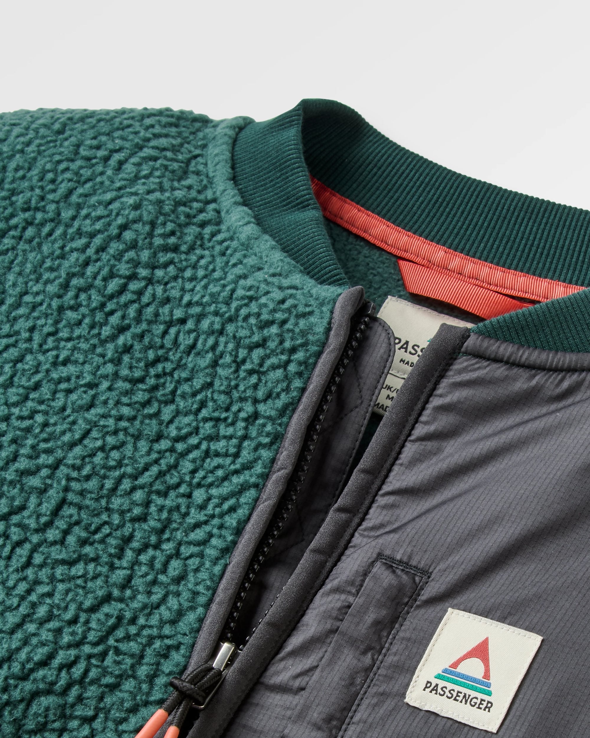 Reconnect Sherpa Fleece - Dark Fern - Flatlay