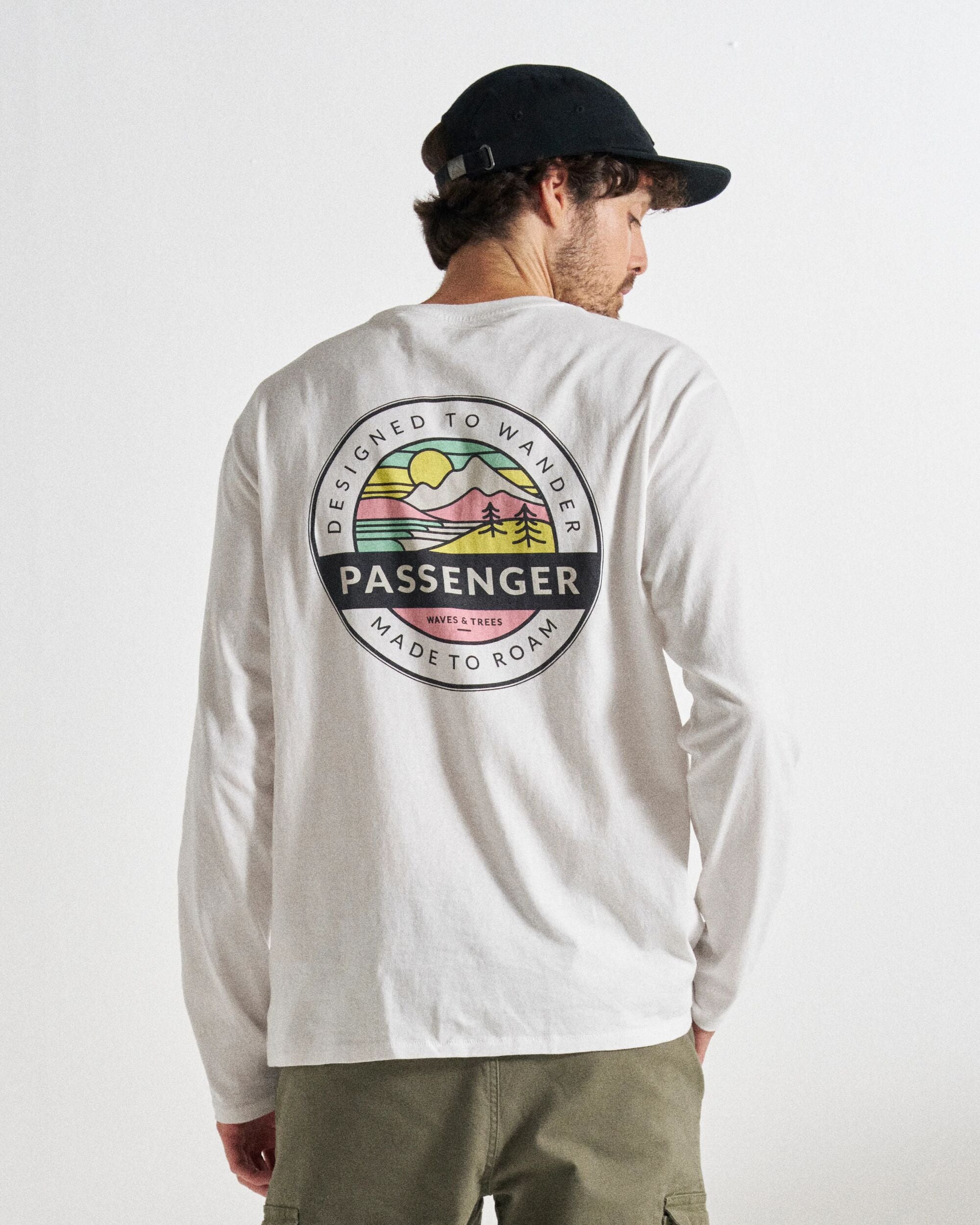 Odyssey Organic Cotton LS T-Shirt - White - Studio Model