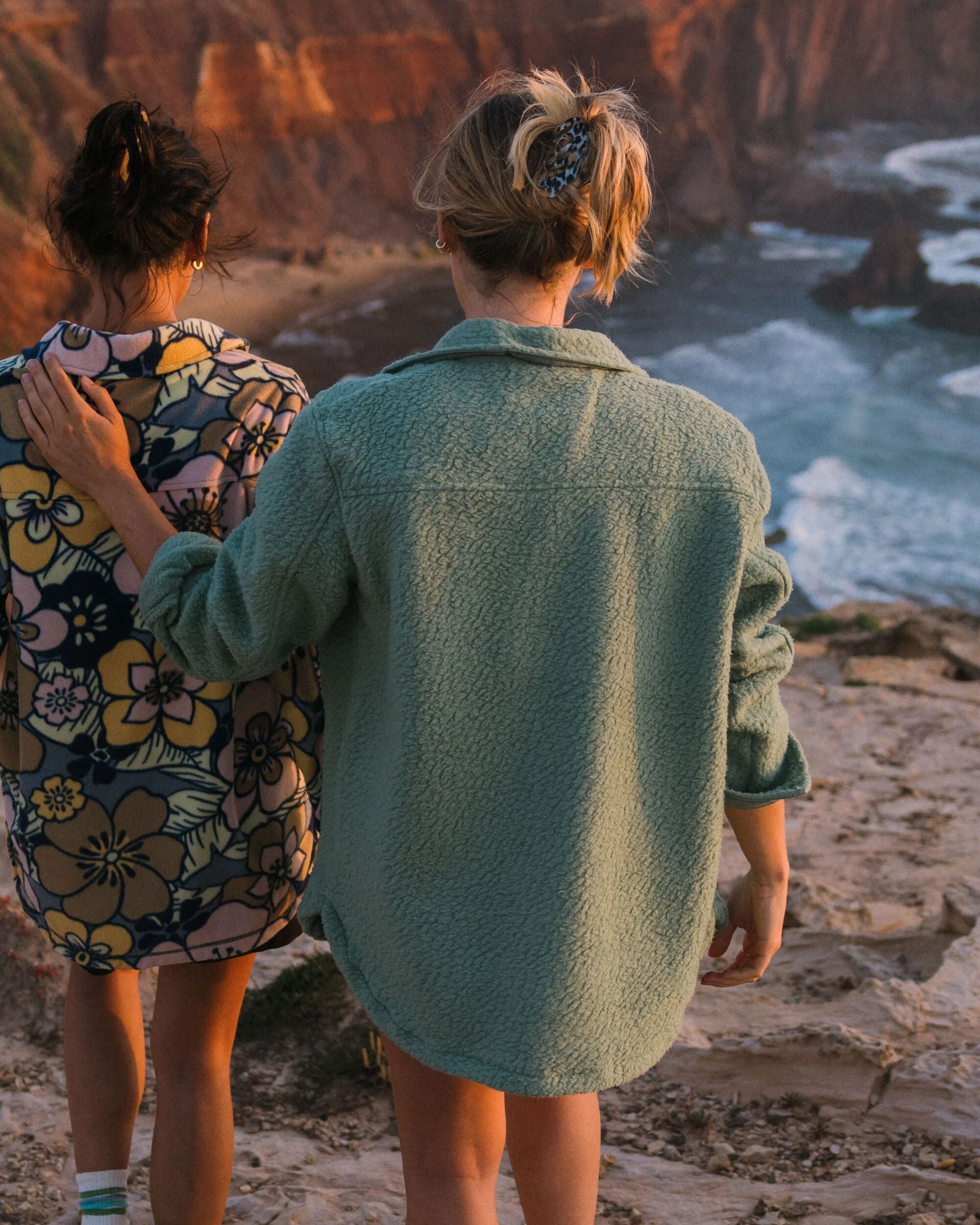 Rappel Recycled Sherpa Oversized Shirt - Pistachio - Lifestyle