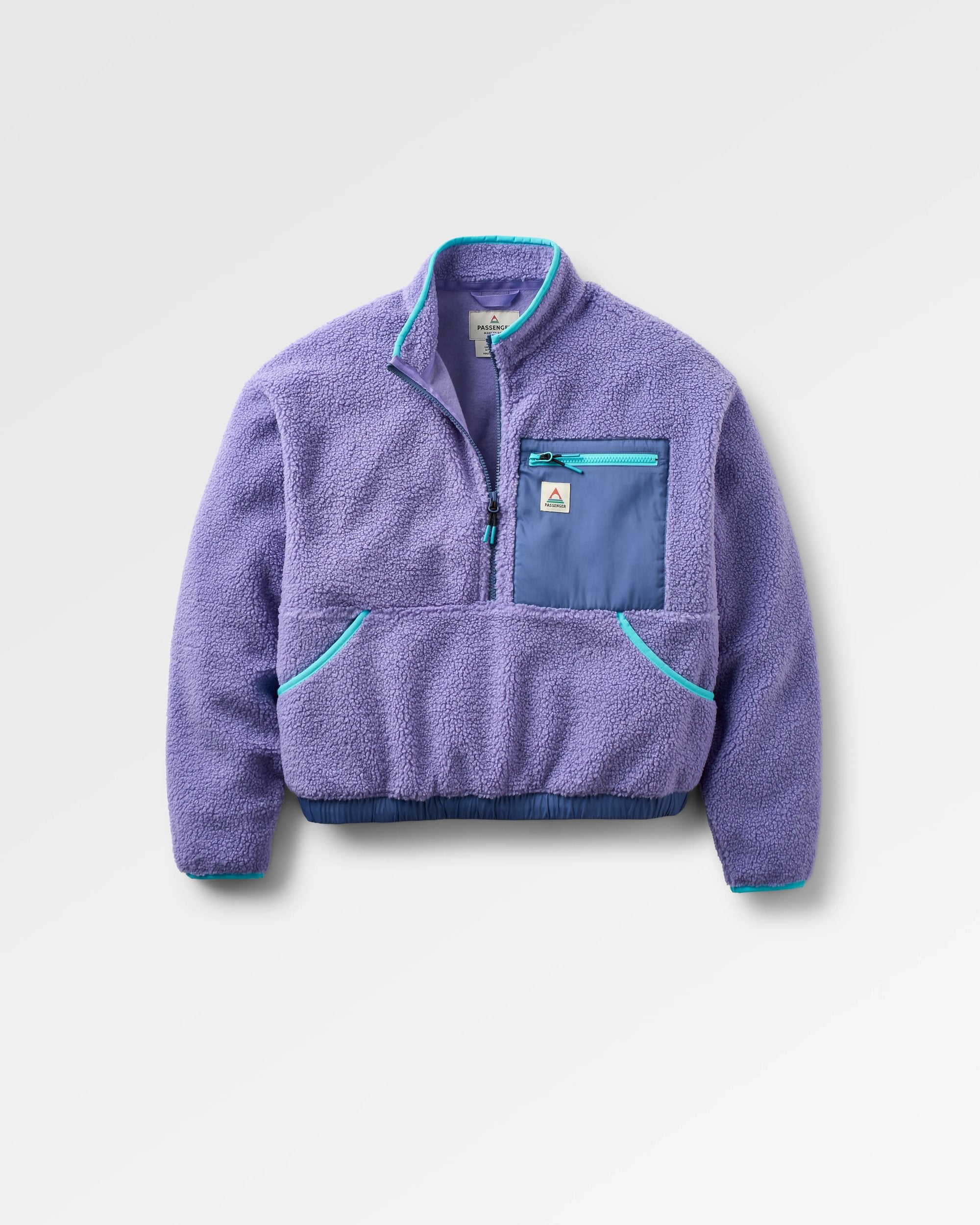Ravi Sherpa Fleece - Retro Purple - Flatlay