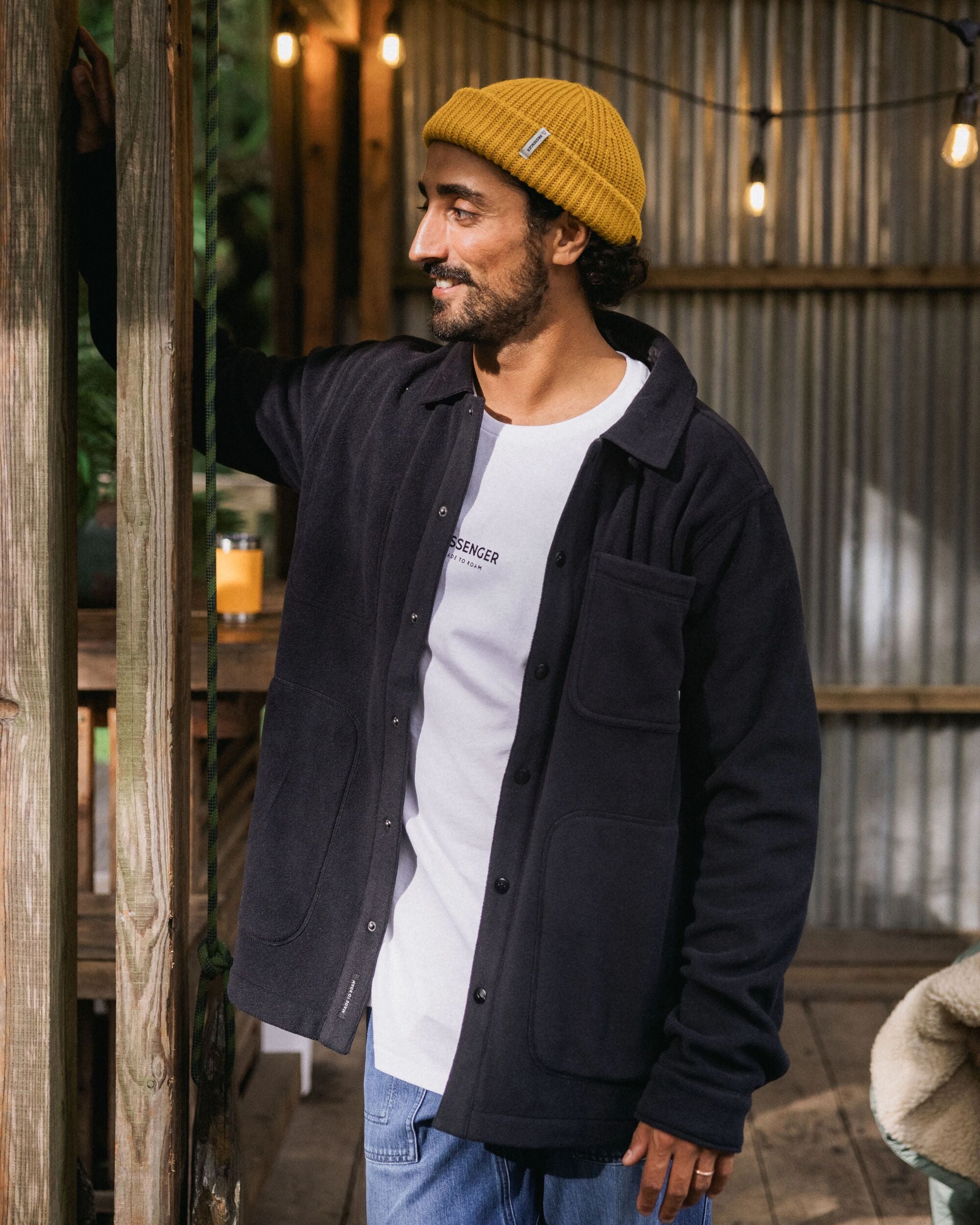 Adapt Recycled Polartec® Overshirt - Black - Lifestyle