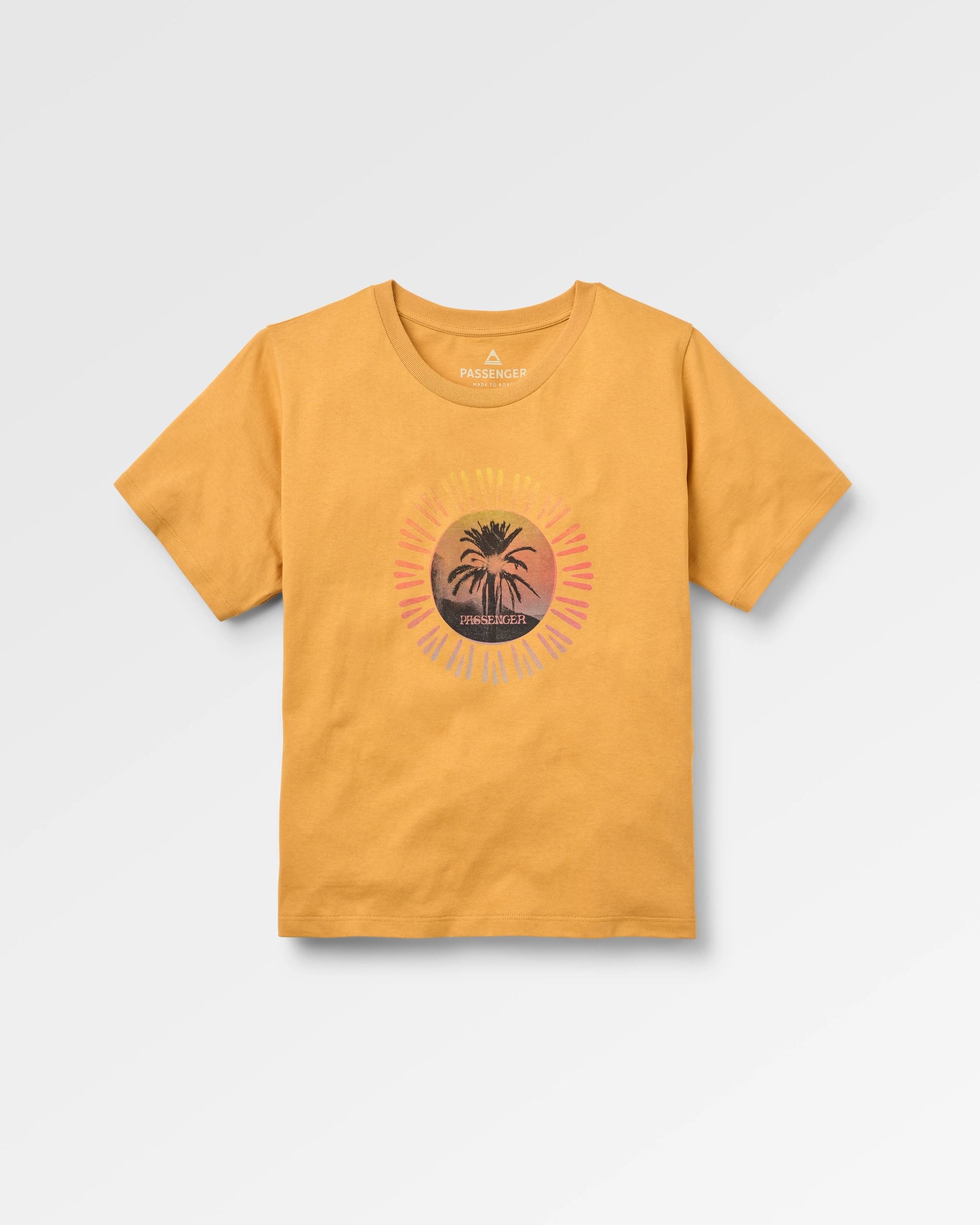Shutter Recycled Cotton T-Shirt - Spruce Yellow - Flatlay