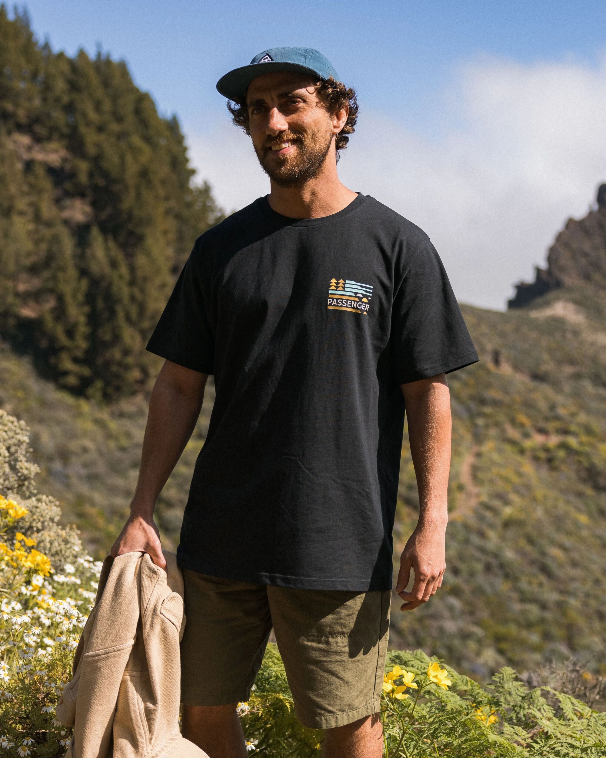 Cutout Organic Cotton T-Shirt - Black - Lifestyle