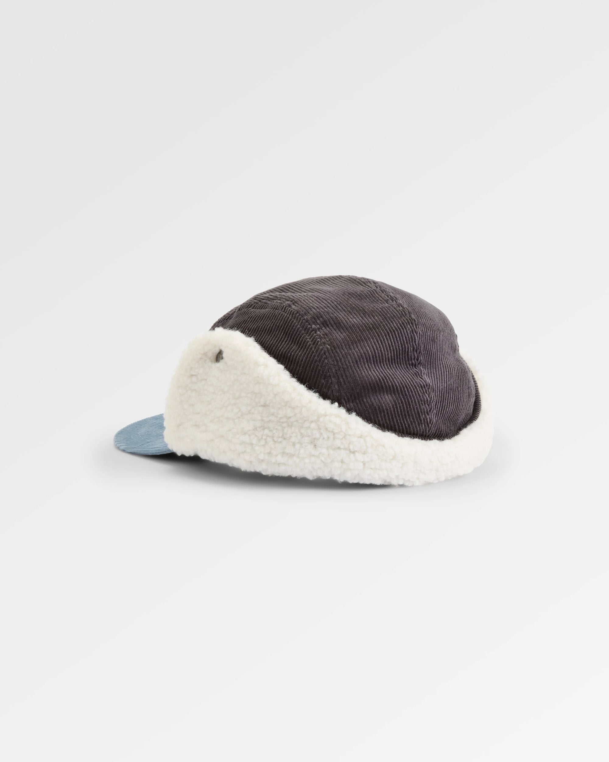 Daytime Recycled Cotton Sherpa Lined Hat - Charcoal - Flatlay