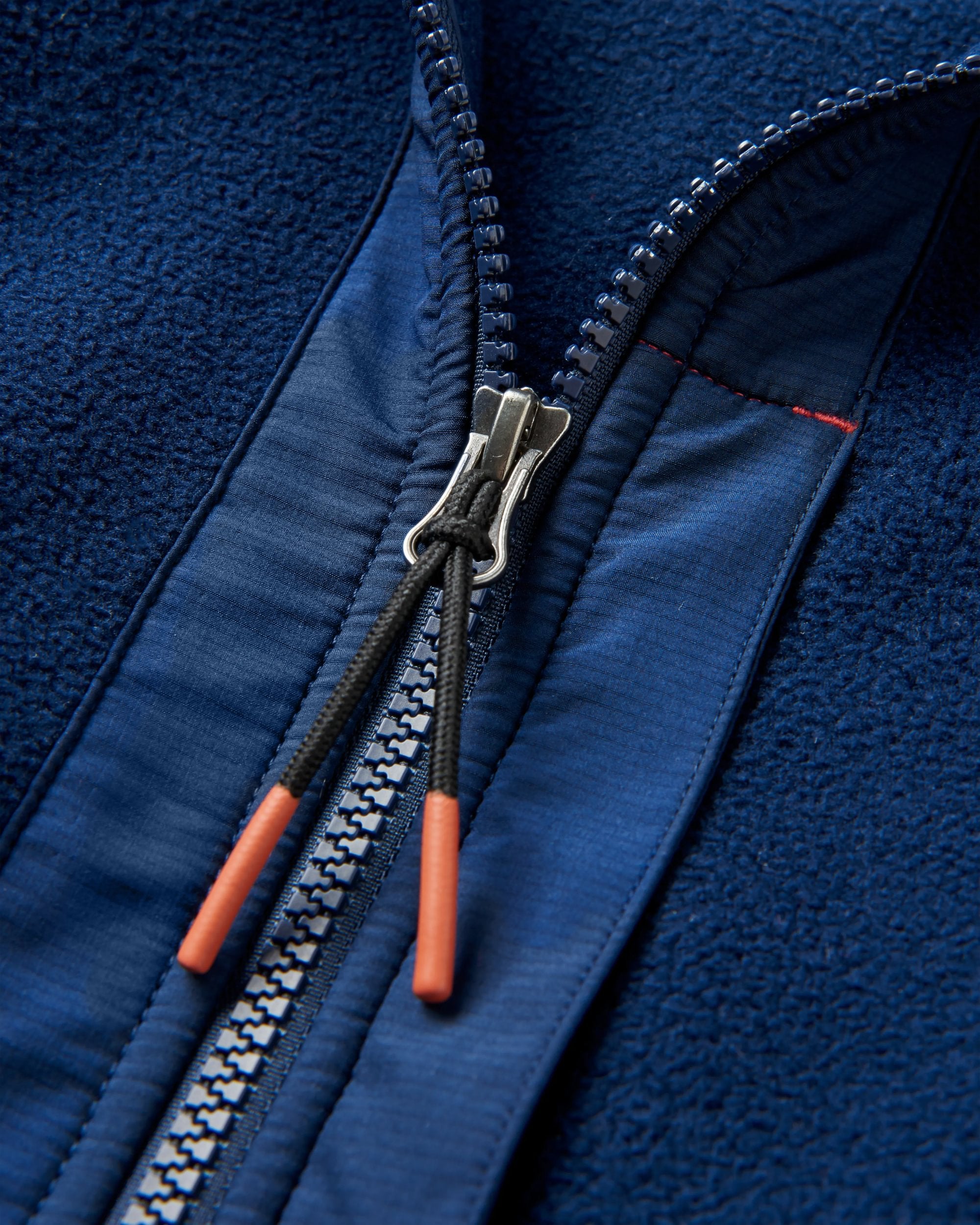 Ebb Recycled Polar Fleece - Rich Navy - Flatlay