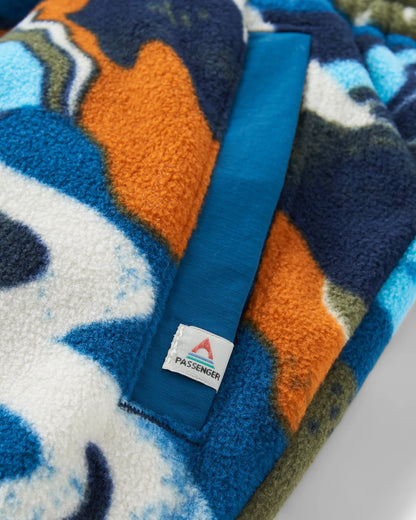 Ace Recycled Polar Fleece Joggers - Adventure Tidal Blue - Flatlay