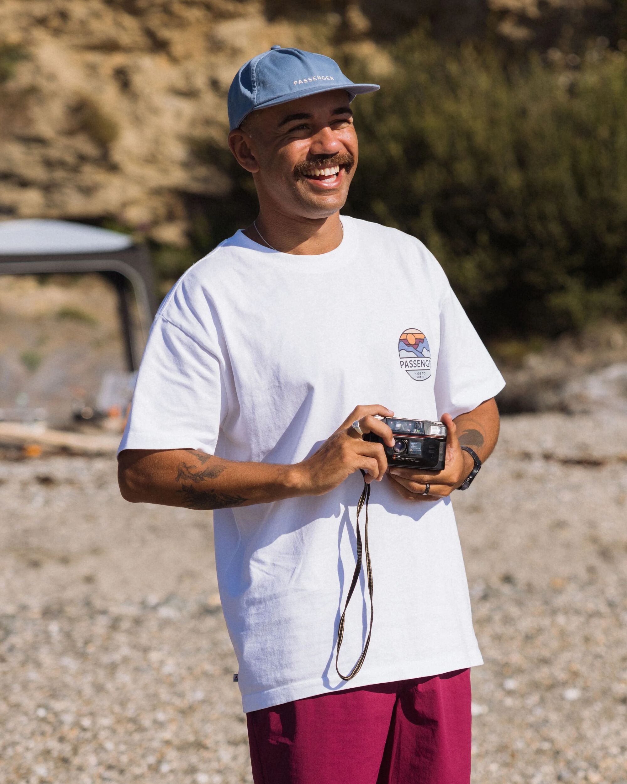 Laidback Recycled Cotton Relaxed Fit T-Shirt - White - Lifestyle