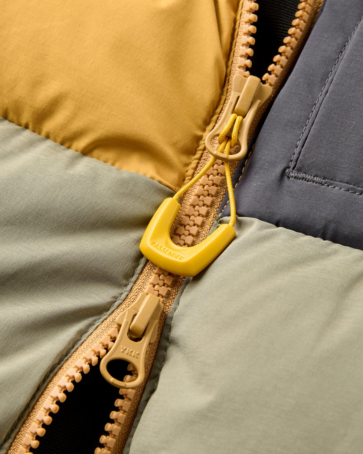 Cindra Down Jacket - Dusty Ochre/Dusty Olive - Flatlay