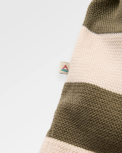 Panorama Striped Long sleeve T-Shirt - Dusty Olive - Flatlay