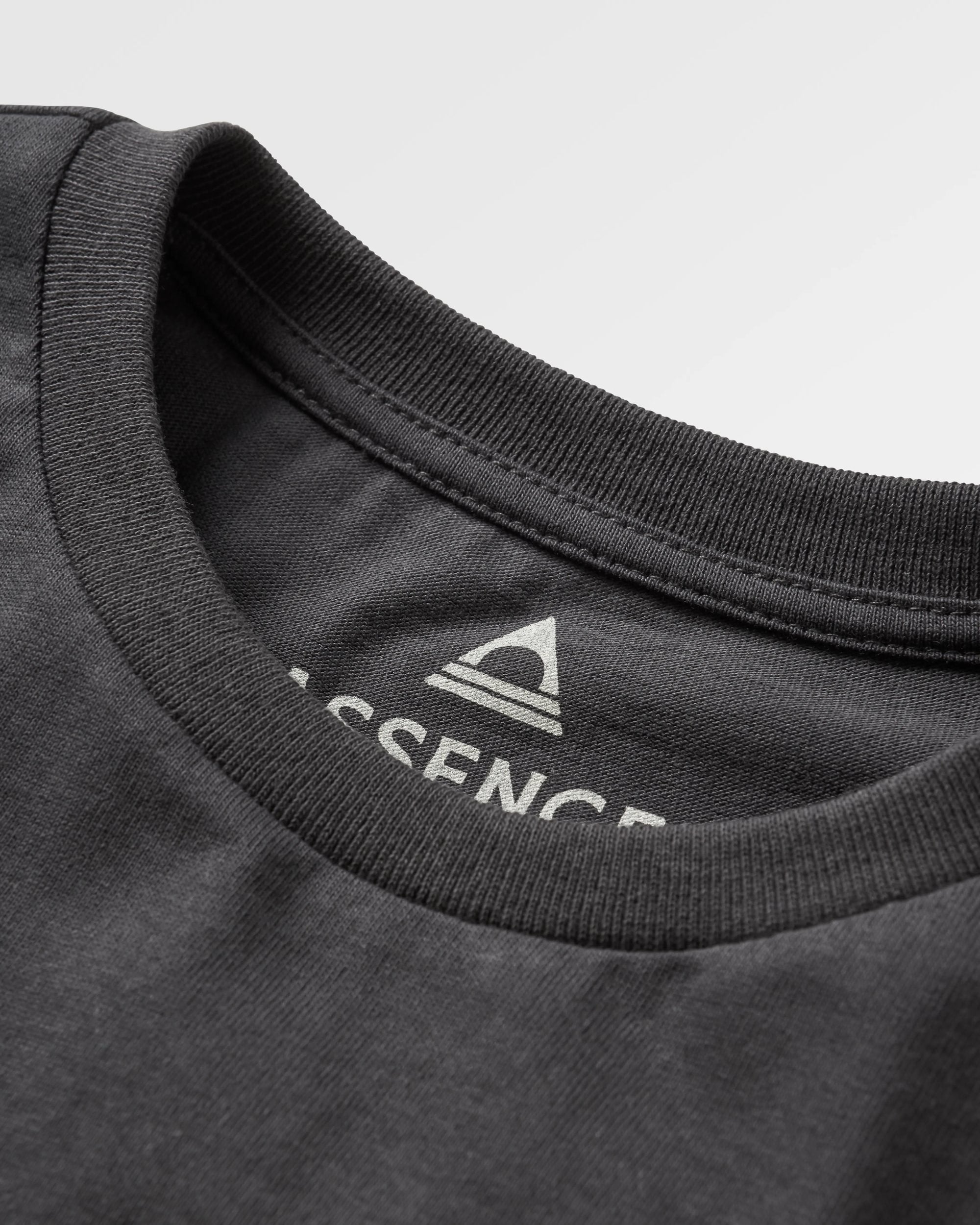 Planted Recycled Cotton T-Shirt - Black - Flatlay