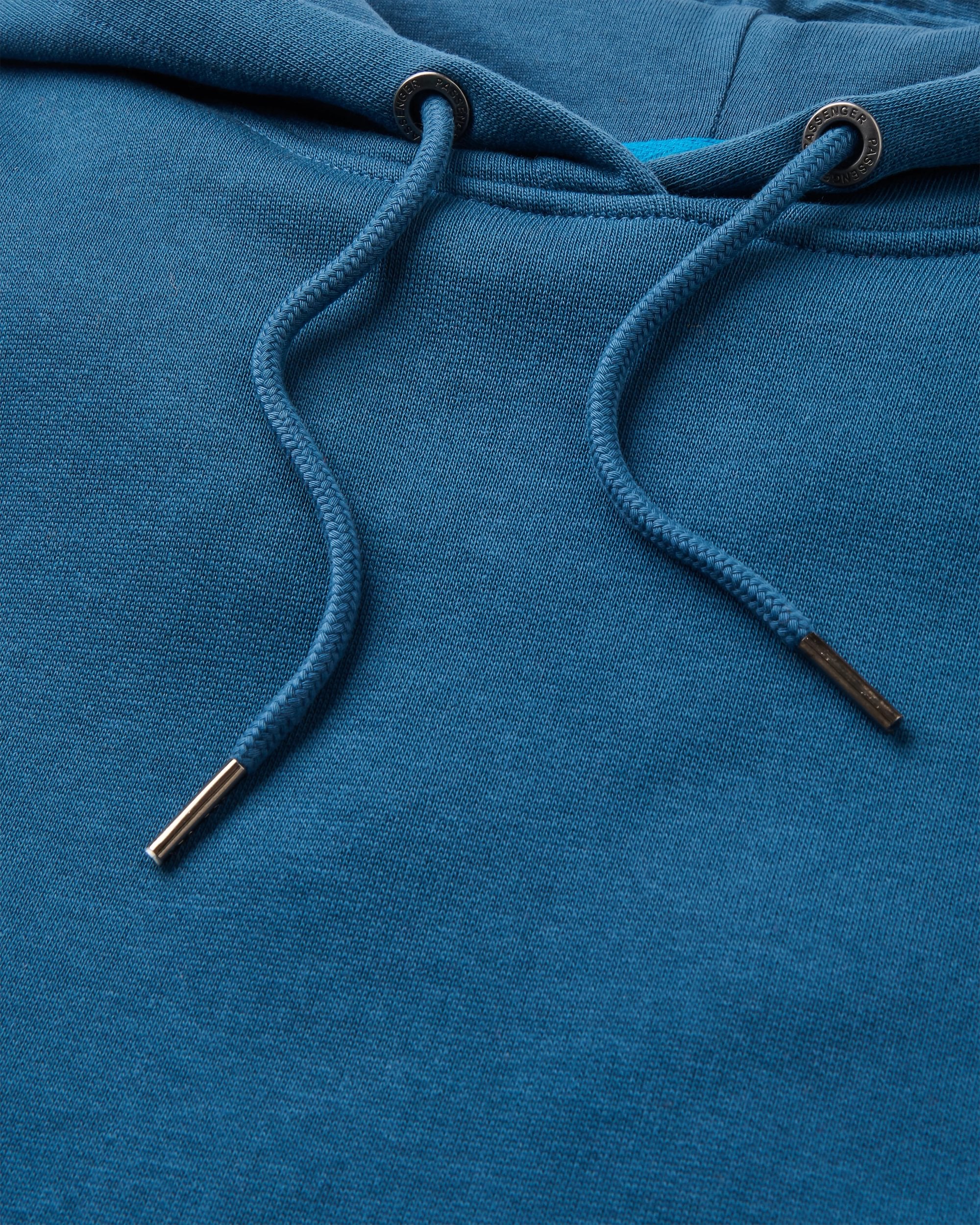 Wildedge Recycled Cotton Hoodie - Dark Denim/Retro Orange - Flatlay