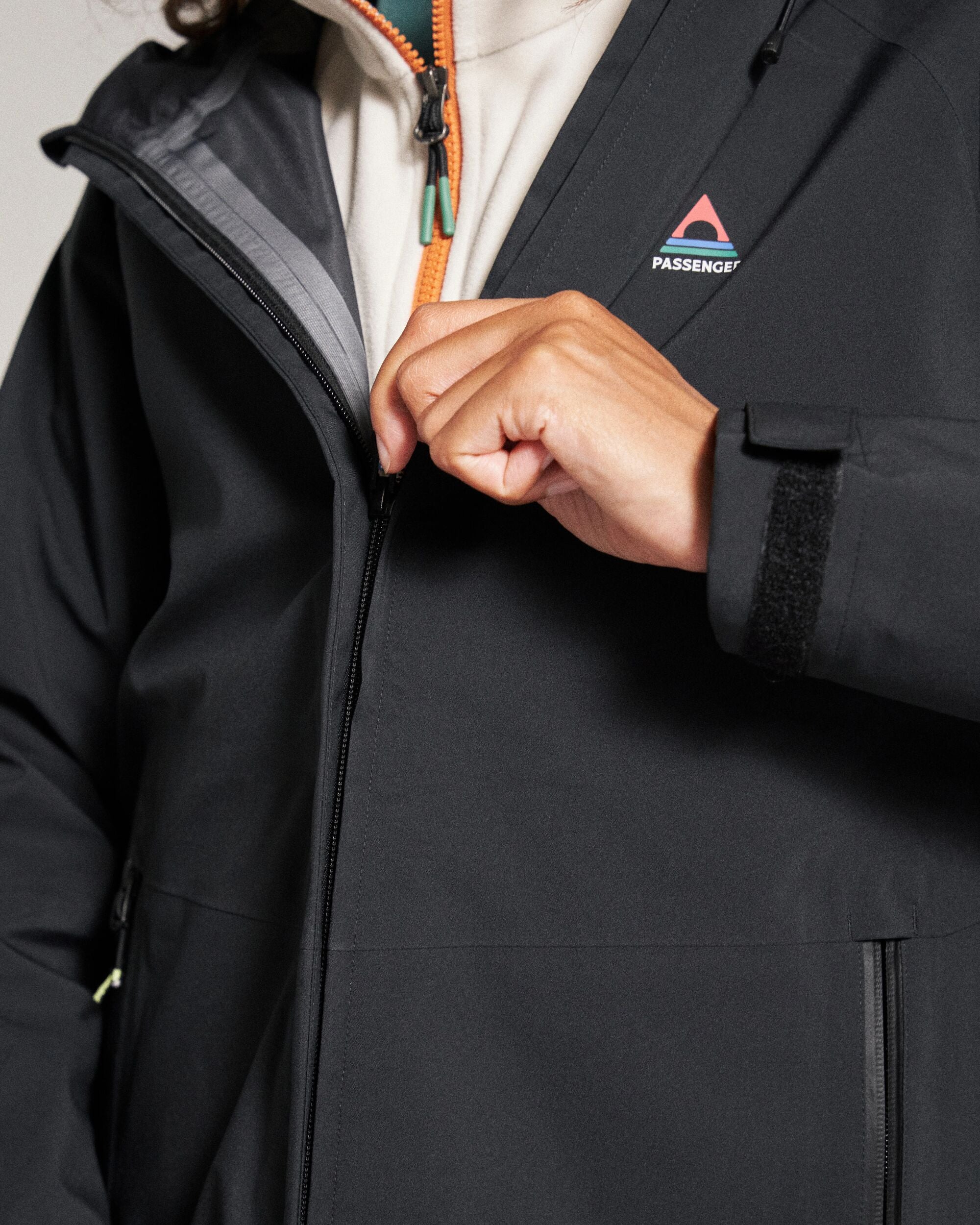 Five Element Recycled Waterproof Jacket - Black - Studio Model