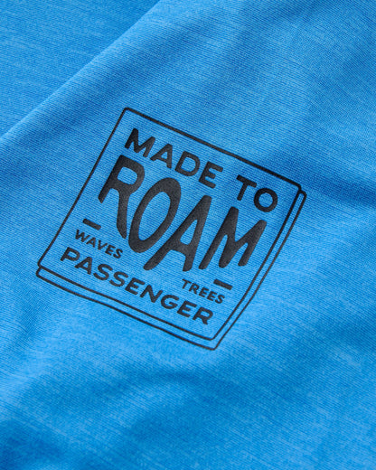 Light Ray Lightweight UPF Hoodie - Marine Blue Marl - Flatlay