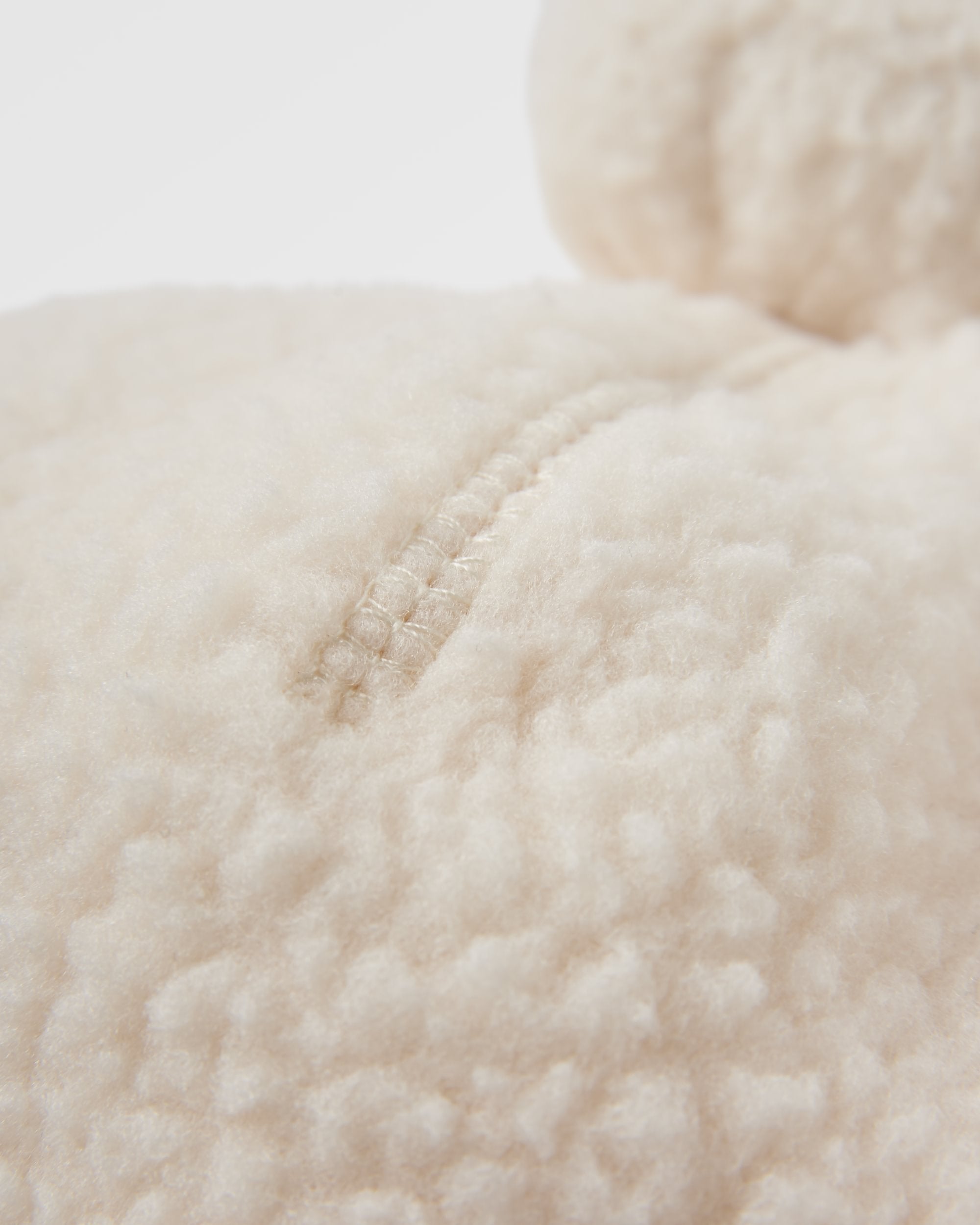 Snow Recycled Sherpa Beanie - Vintage White - Flatlay