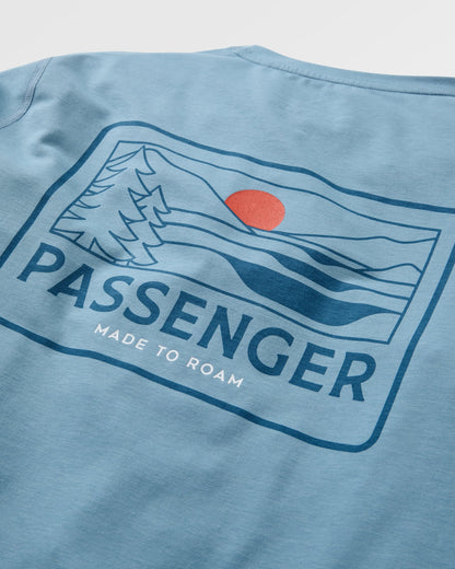 Roamscreen UPF50 Drirelease® Men's LS T-Shirt - Faded Denim - Flatlay